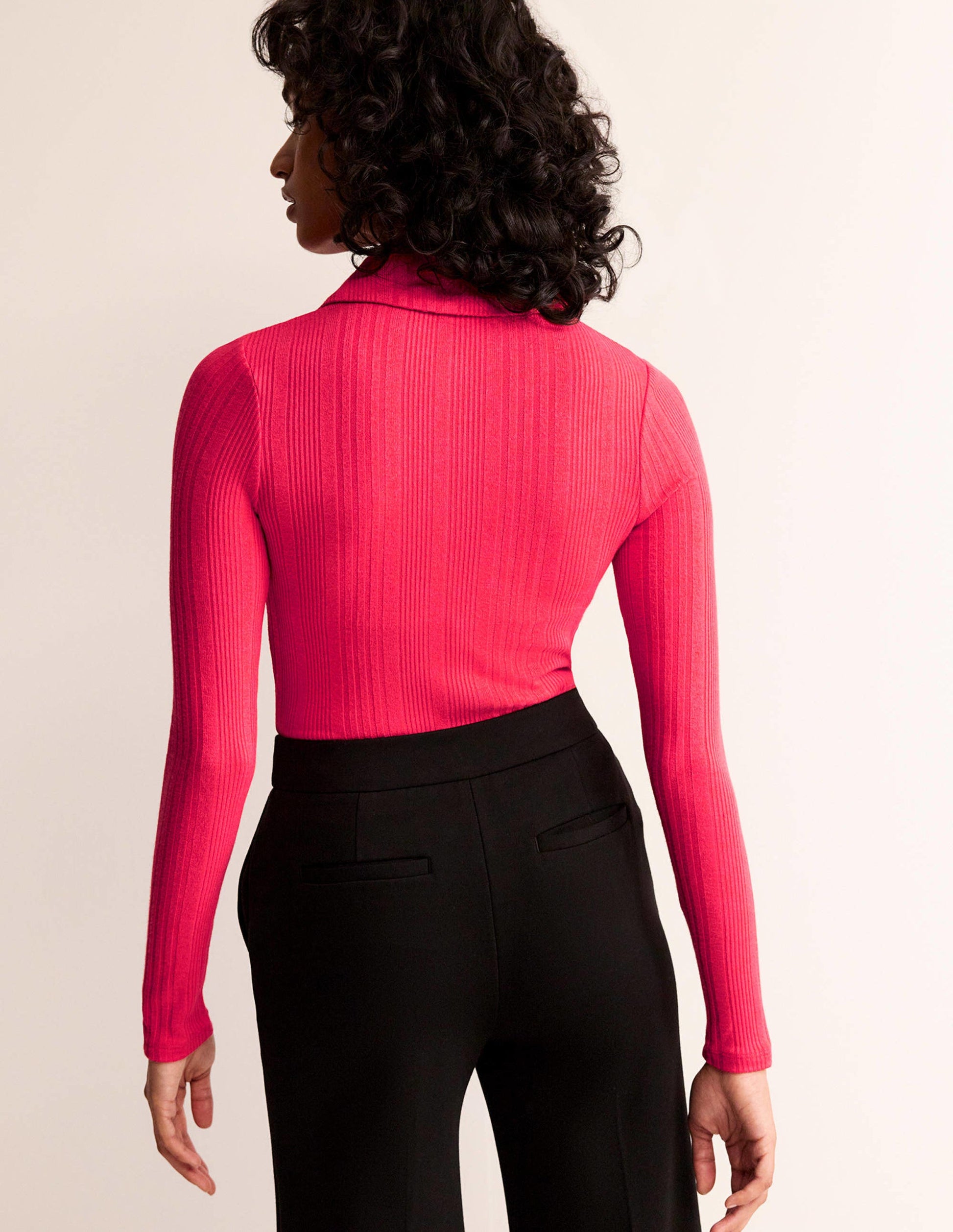Charlotte Jersey Shirt-Pop Peony-3