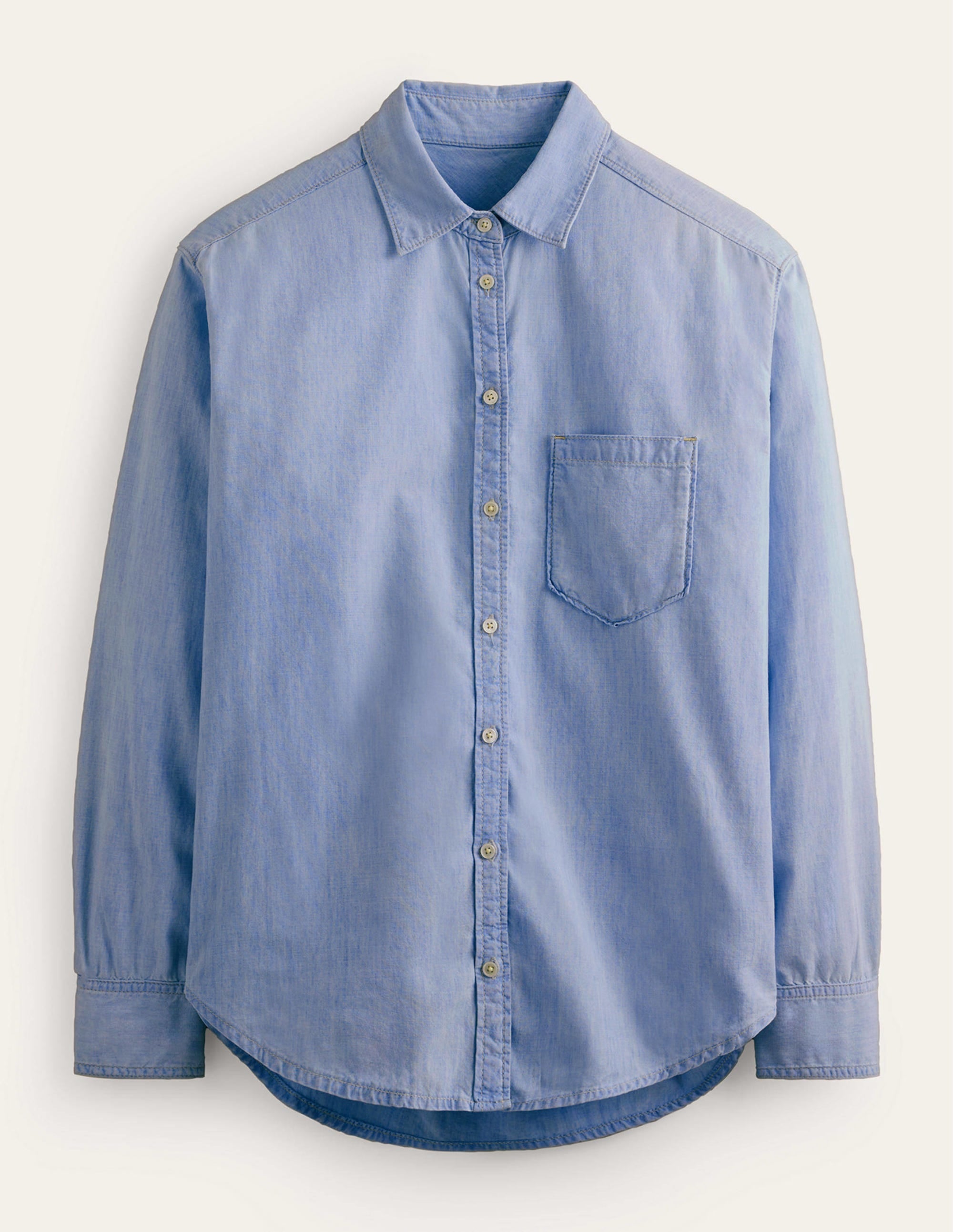 Chambray-Hemd mit lockerer Passform-Helles Denim - Image 5