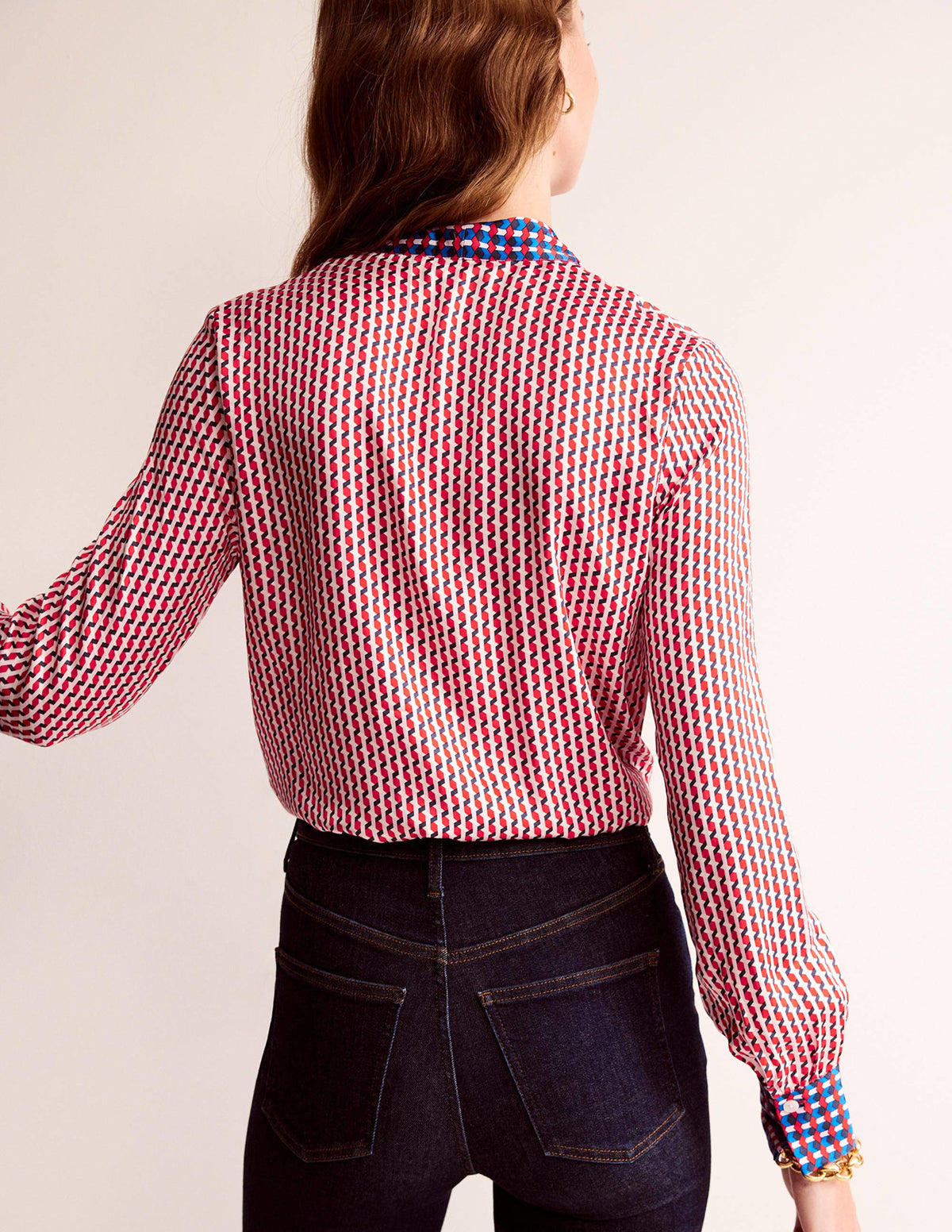 Weiche Bluse mit Schleife vorne-Pepperoni, Geo Daze-3