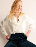 Lace-Collar Shirt-Ivory