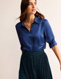 Saskia Satin-Hemd-Atlantic