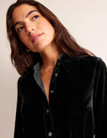 Chemise Sienna en velours-Noir