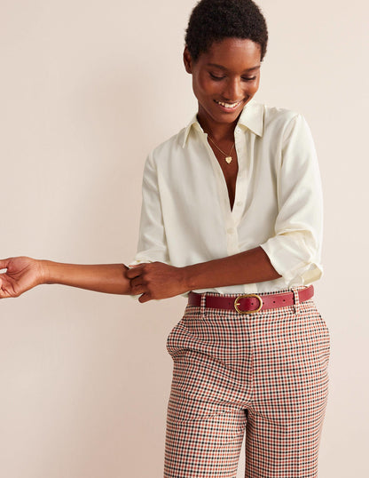 Sienna Silk Shirt-Ivory-4