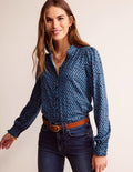 Caroline Jersey-Hemd-Azurblau, Reverie