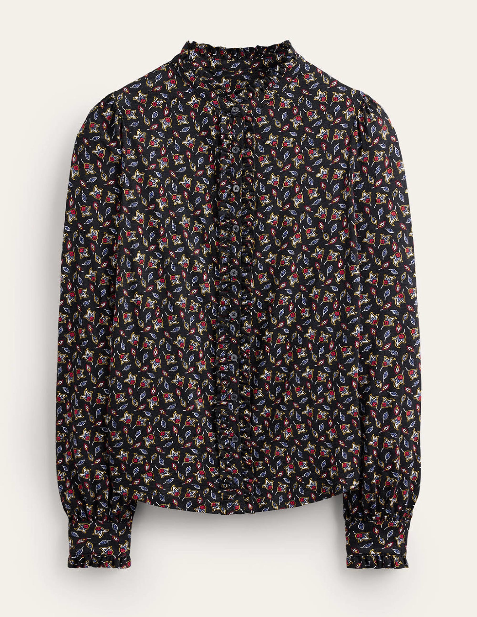 Caroline Jersey-Hemd-Bunt, Tulpenknospe - Image 6