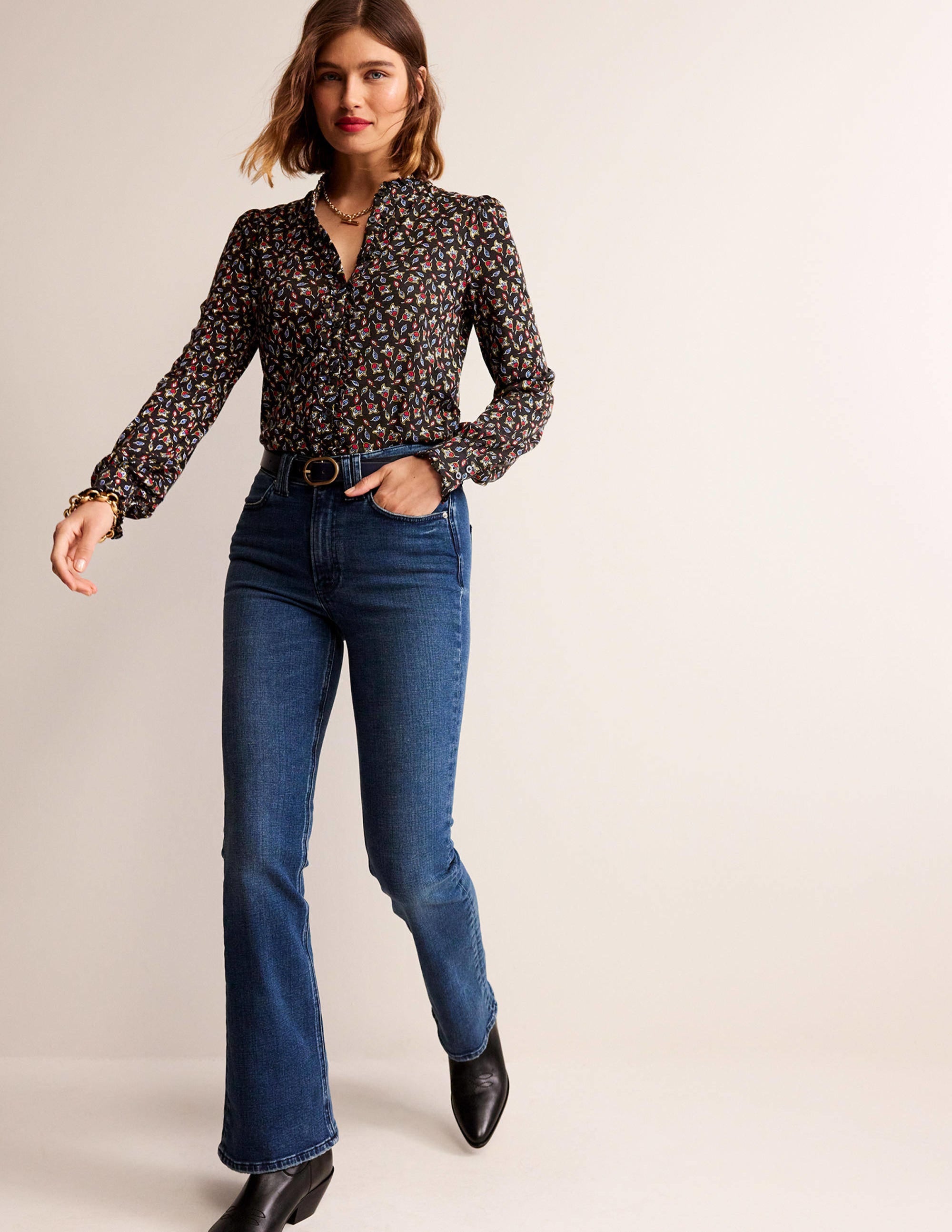 Caroline Jersey-Hemd-Bunt, Tulpenknospe - Image 4