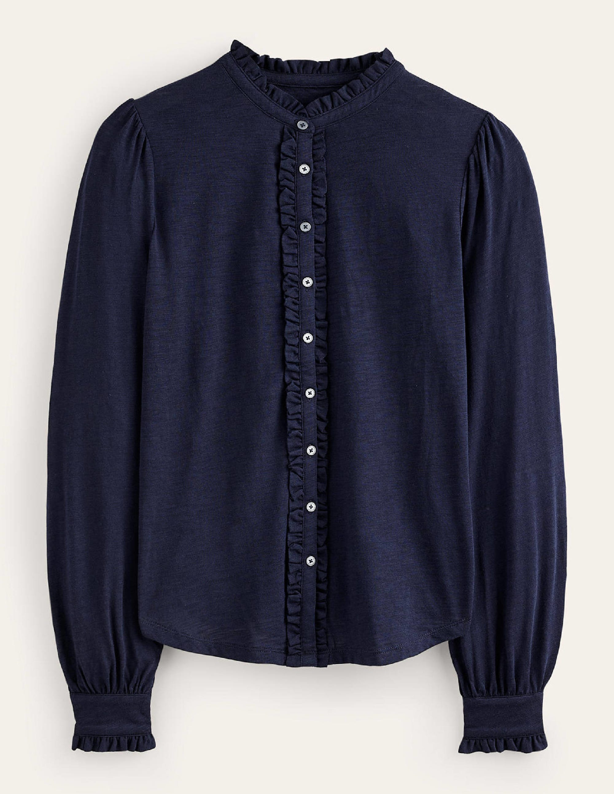Caroline Jersey-Hemd-Marineblau - Image 8