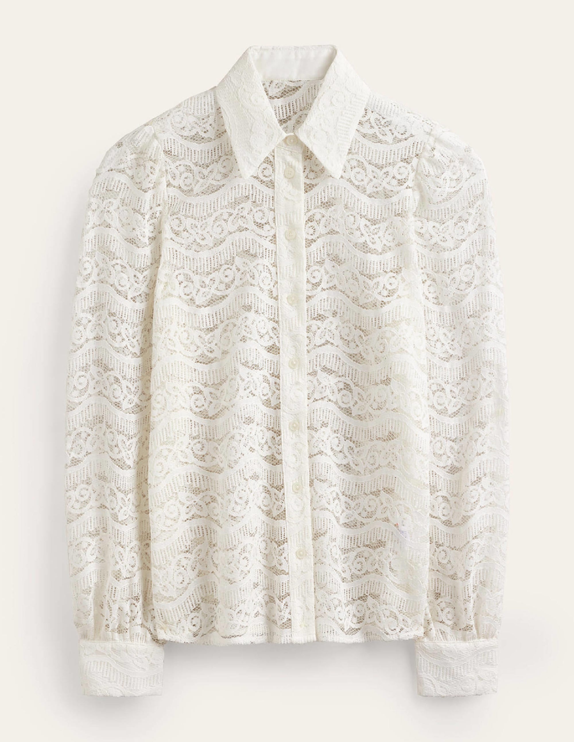 Chemise romantique en dentelle-Ivoire - Image 6