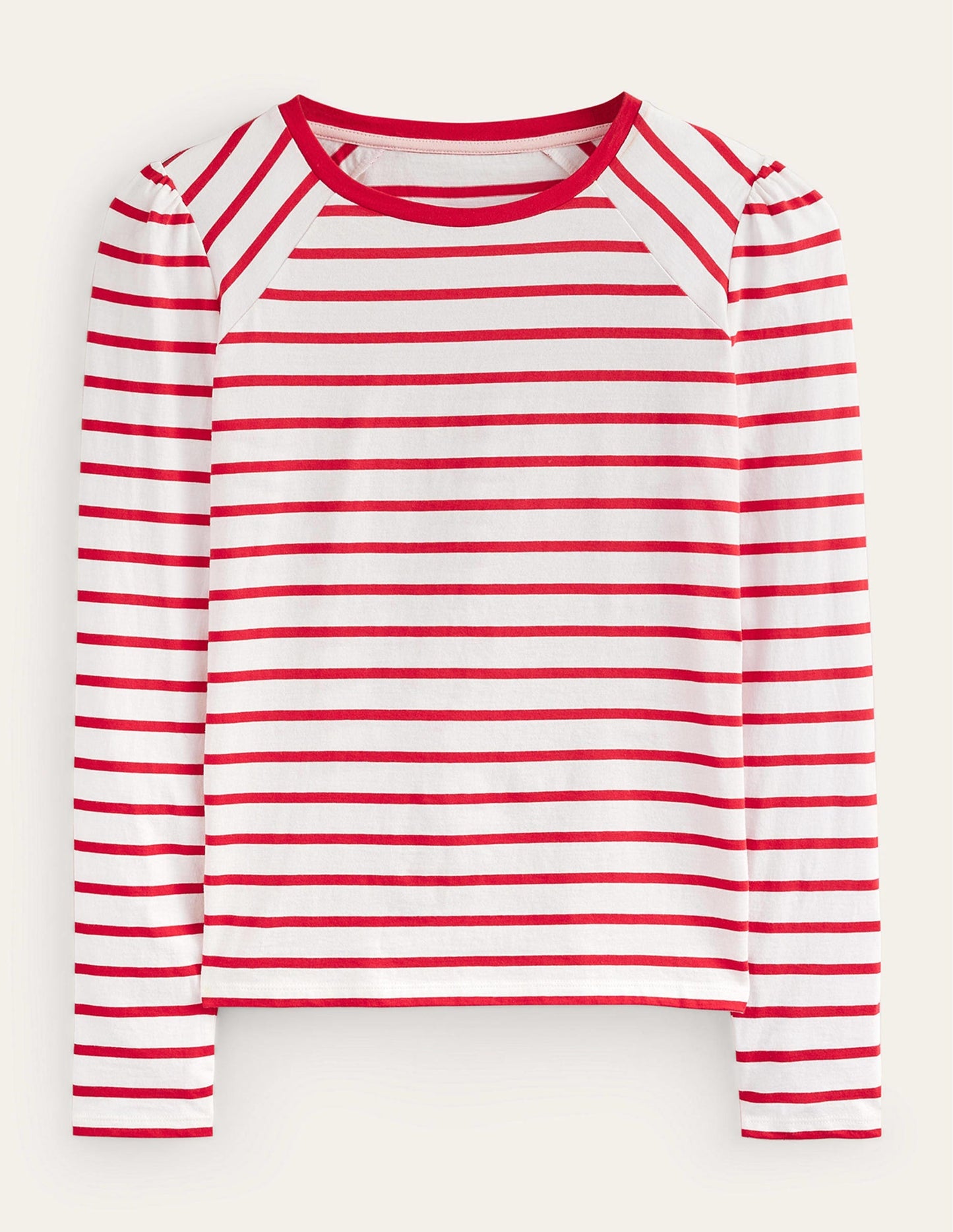 Arabella Gestreiftes T-Shirt-Pepperoni, Naturweiß