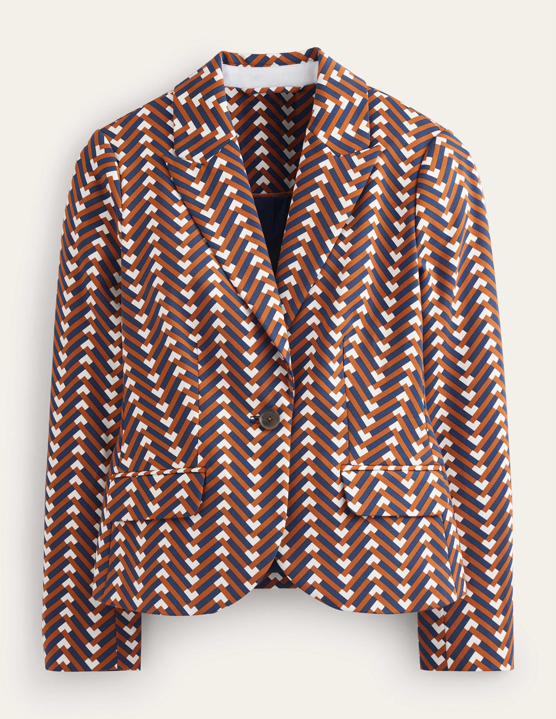 Le blazer Canonbury imprimé-Citrouille, motif Chevron Geo-5