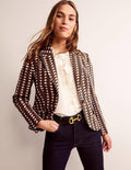 Le blazer Canonbury imprimé-Citrouille, motif Chevron Geo