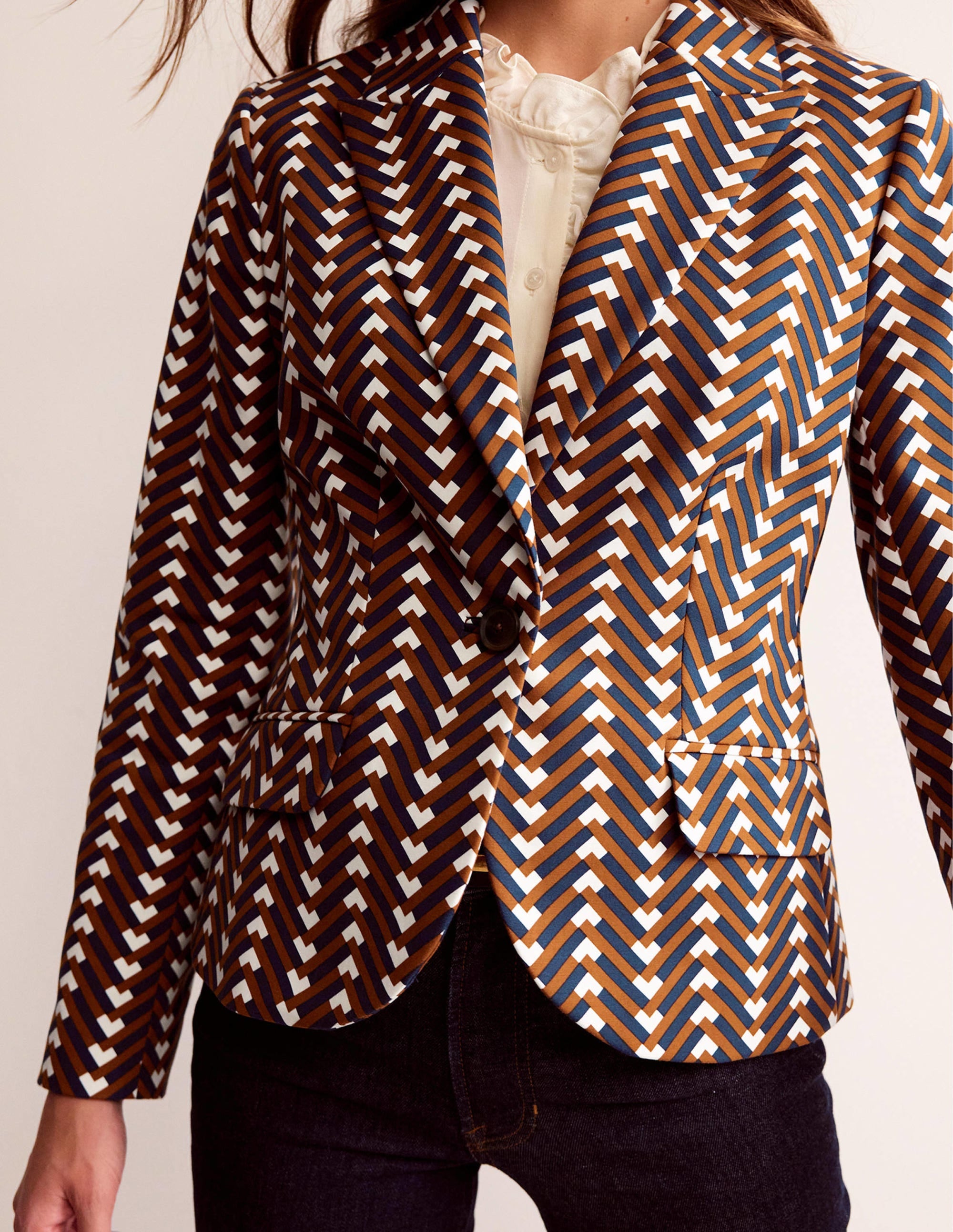 Le blazer Canonbury imprimé-Citrouille, motif Chevron Geo - Image 2