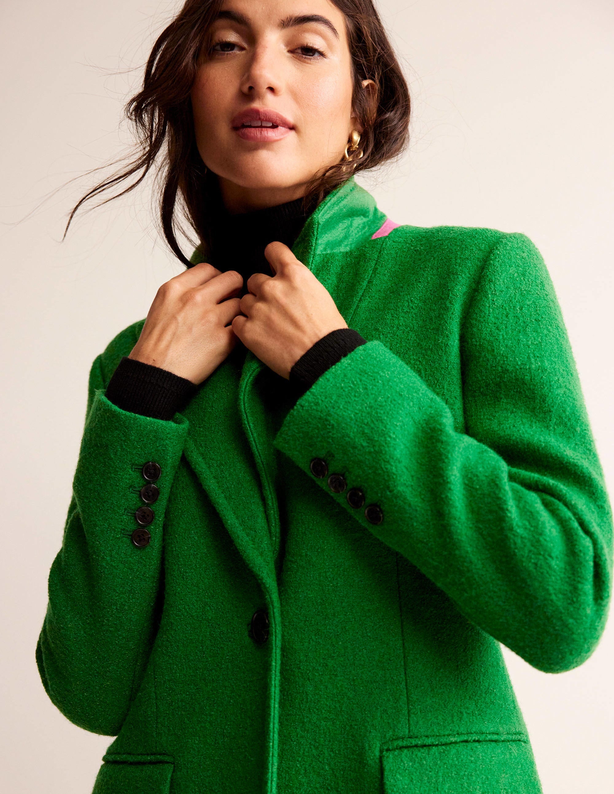 Manteau Canterbury texturé-Vert - Image 1