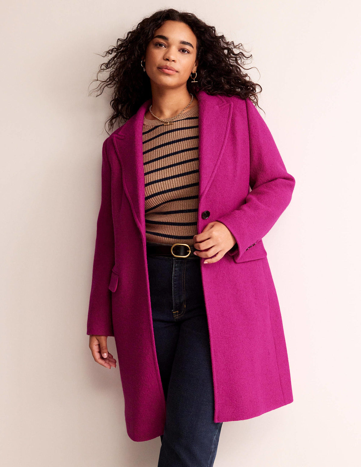 Canterbury Texturierter Mantel-Magenta-6