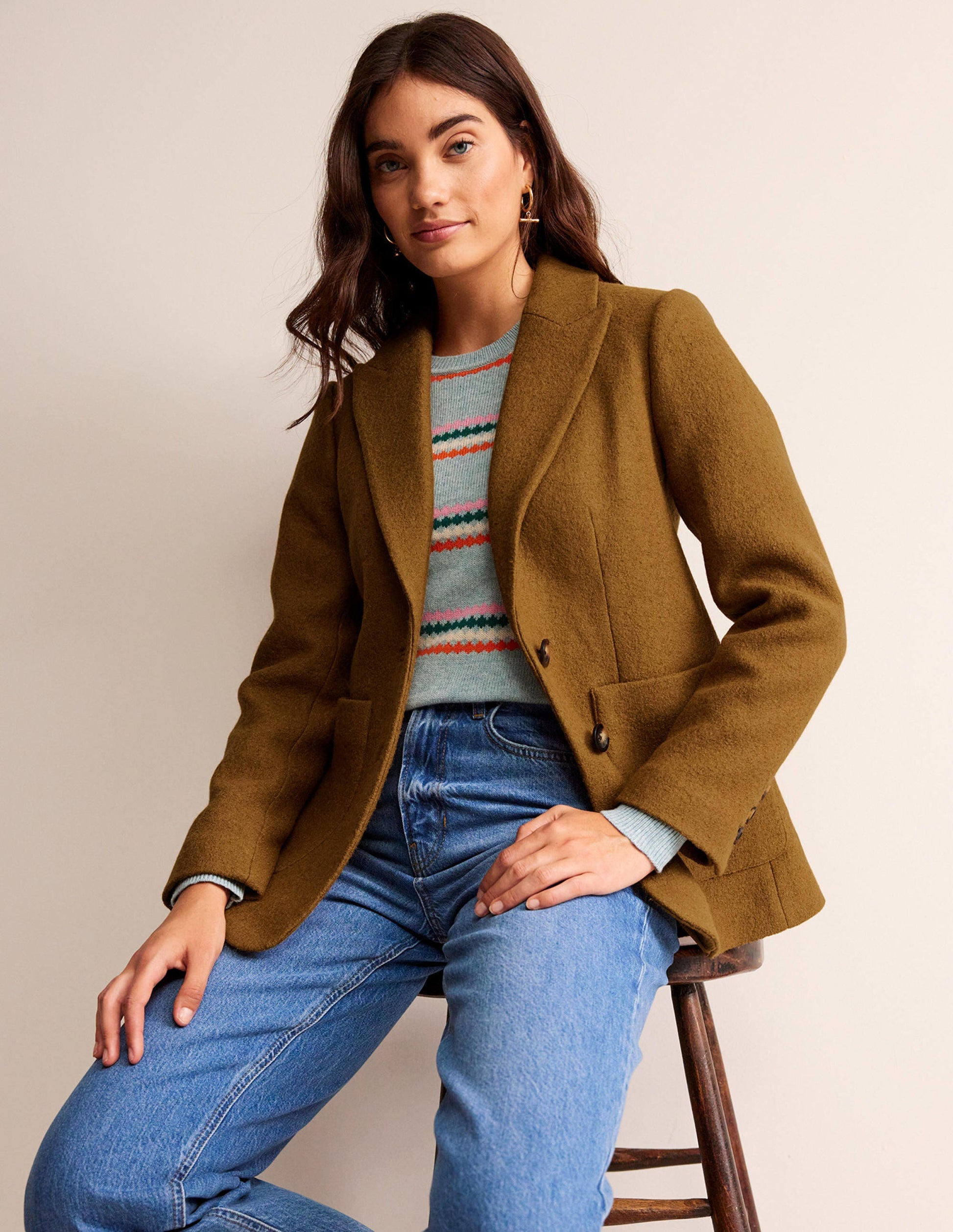 Der Marylebone Blazer mit Struktur-Kamelbraun-4