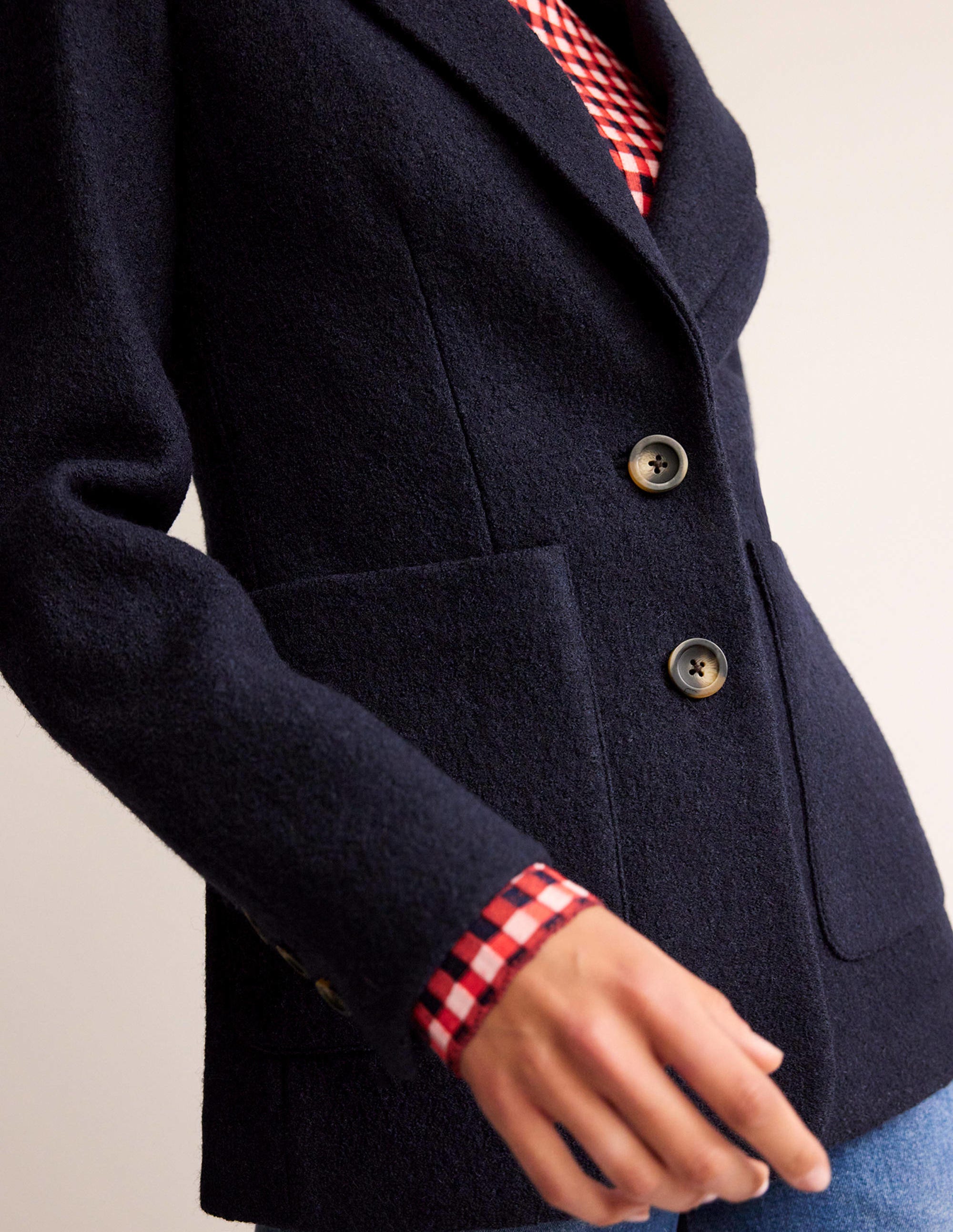 Blazer Marylebone texturé-Bleu marine - Image 2