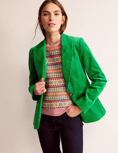 The Marylebone Cord-Blazer-Highland-Grün
