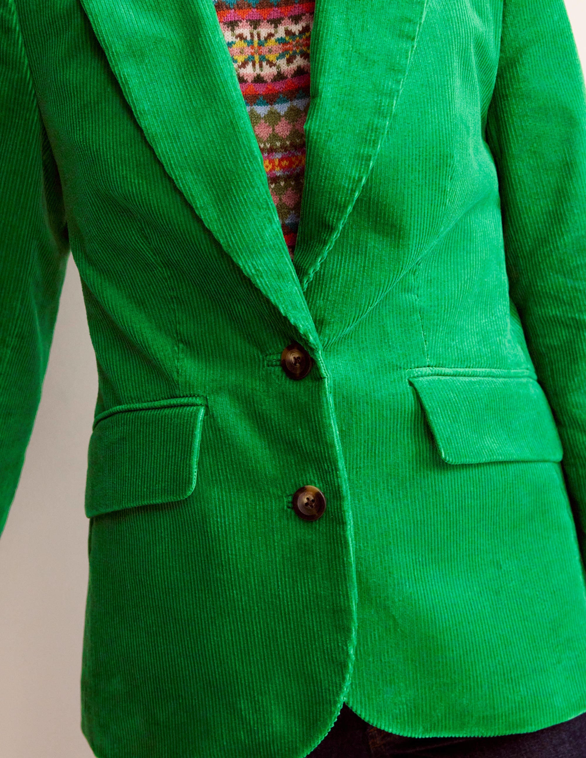Blazer Marylebone en velours-Vert des Highlands - Image 2