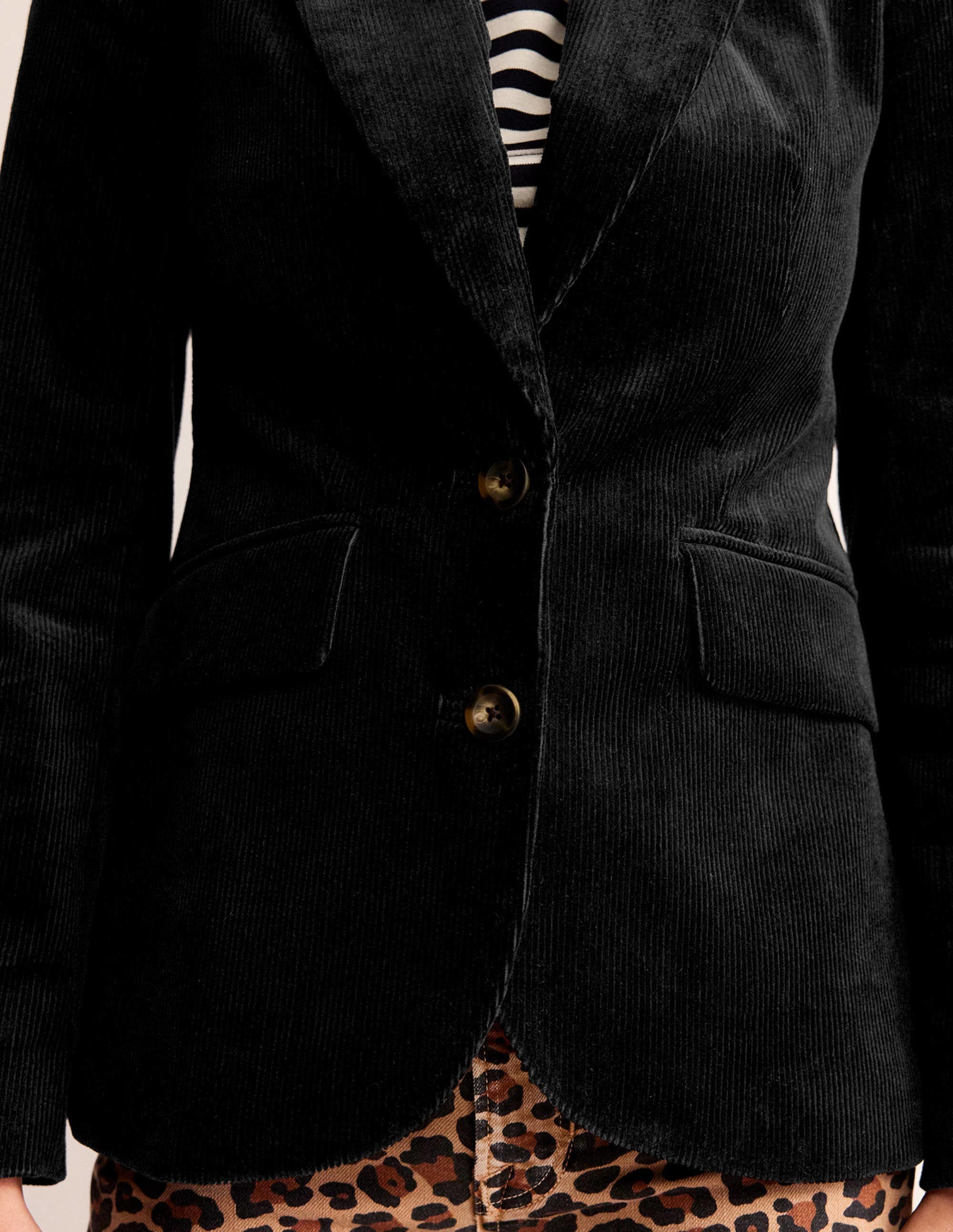 Blazer Marylebone en velours-Noir - Image 2