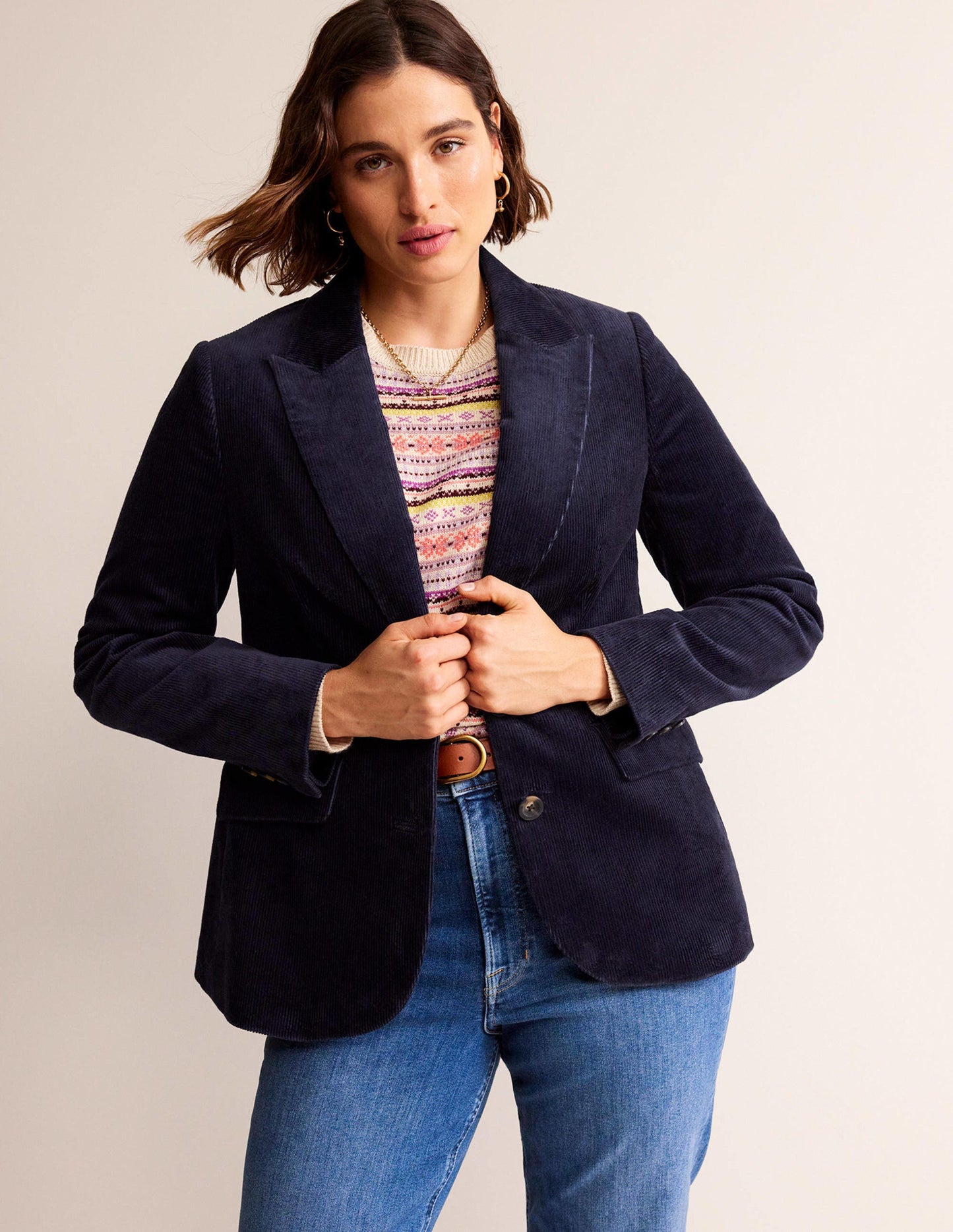 The Marylebone Cord-Blazer-Marineblau