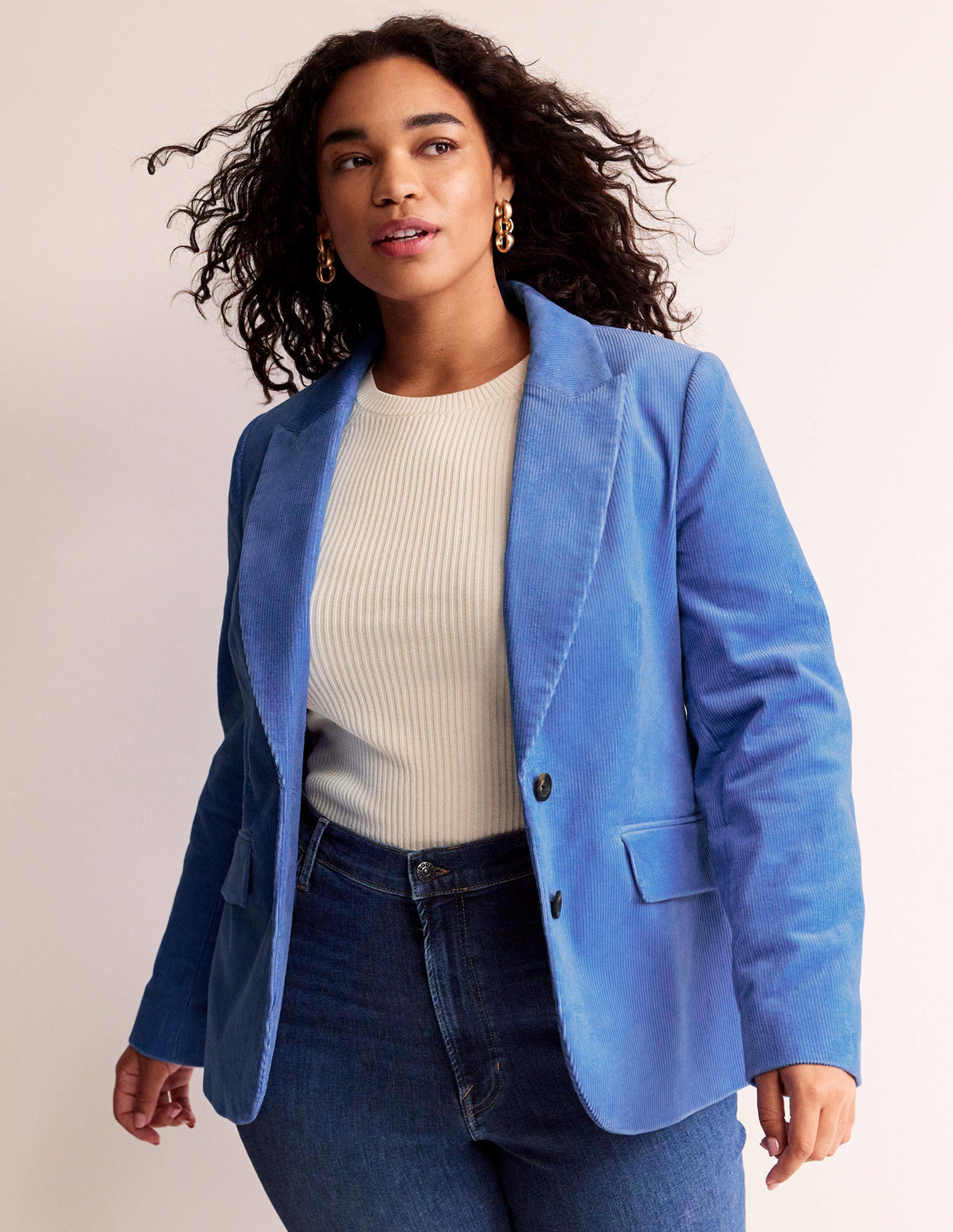 Blazer Marylebone en velours-Marina - Image 5