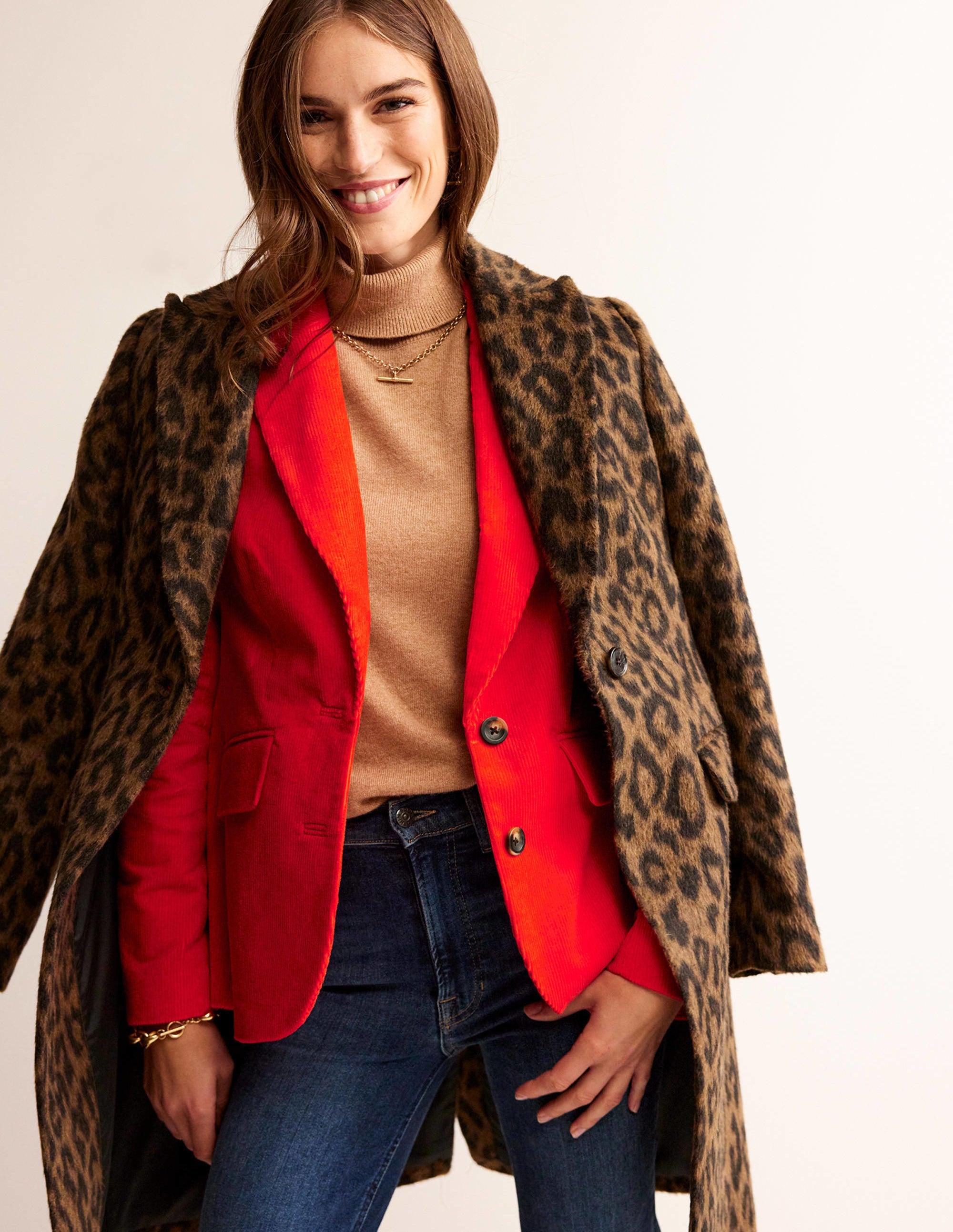 Blazer Marylebone en velours-Amiral - Image 1