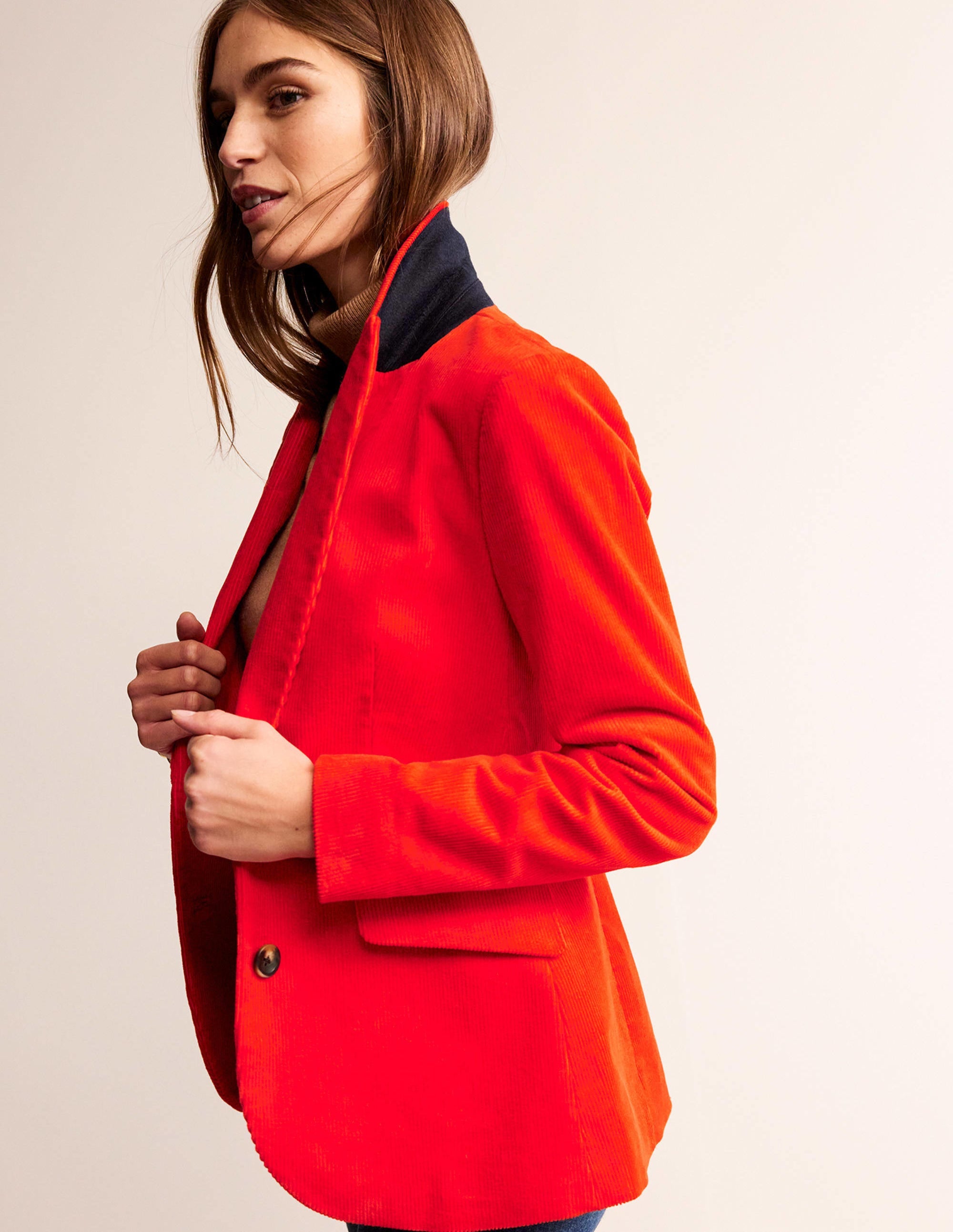 Blazer Marylebone en velours-Amiral - Image 2