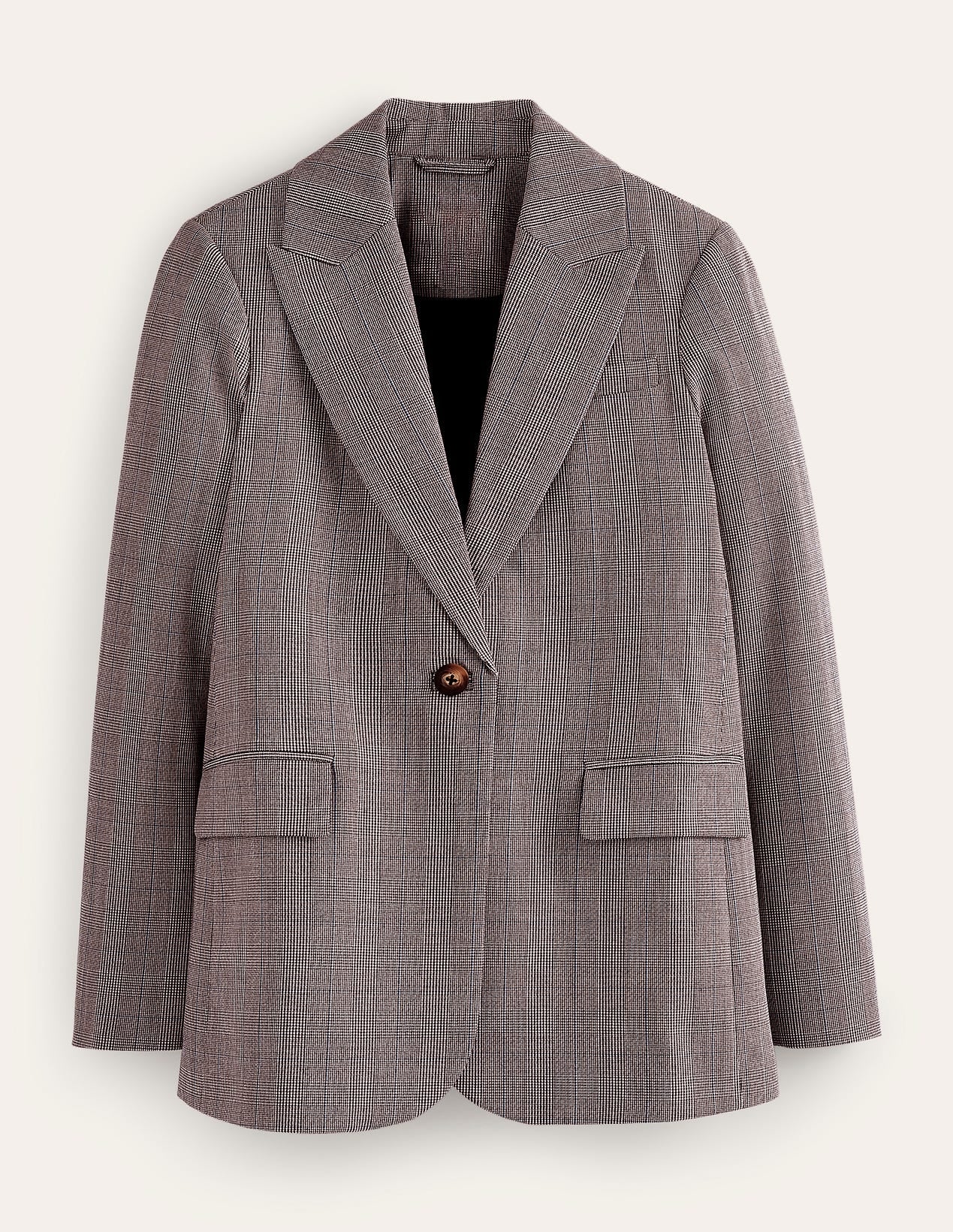 Blazer Bloomsbury en laine-Ivoire, charbon, motif Blue Pow-6