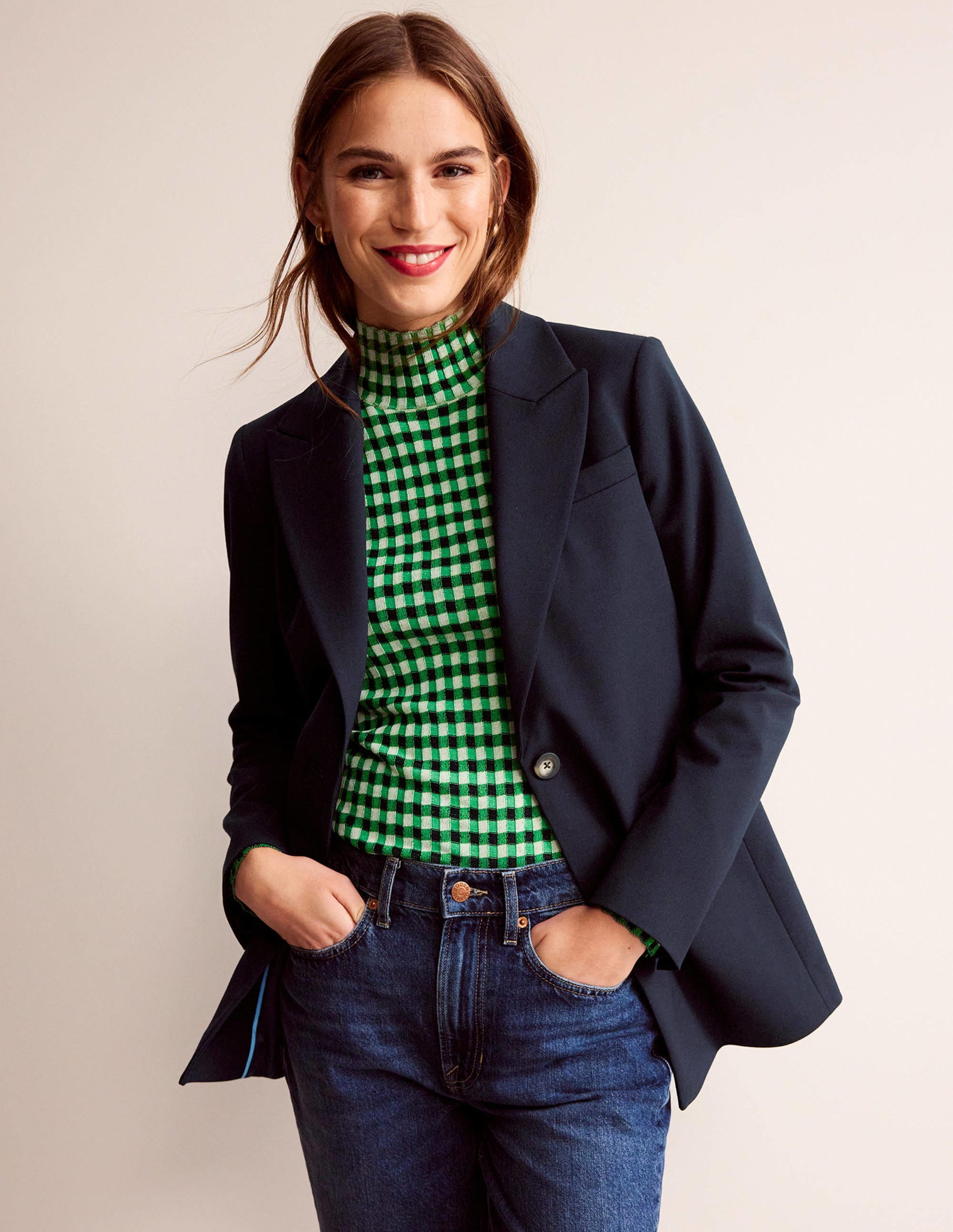 Bloomsbury Wool Blazer-Navy - Image 1
