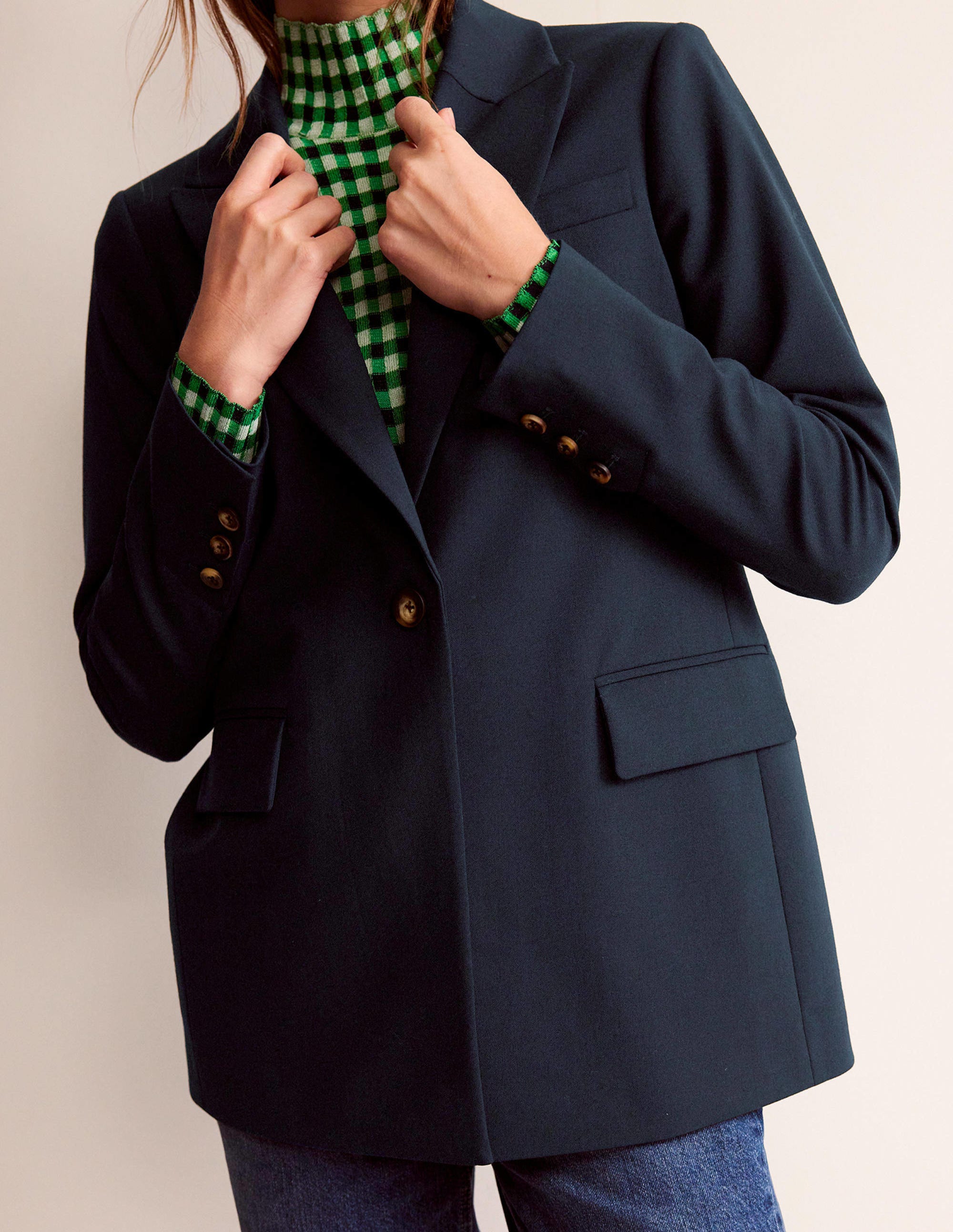 Bloomsbury Wool Blazer-Navy - Image 2