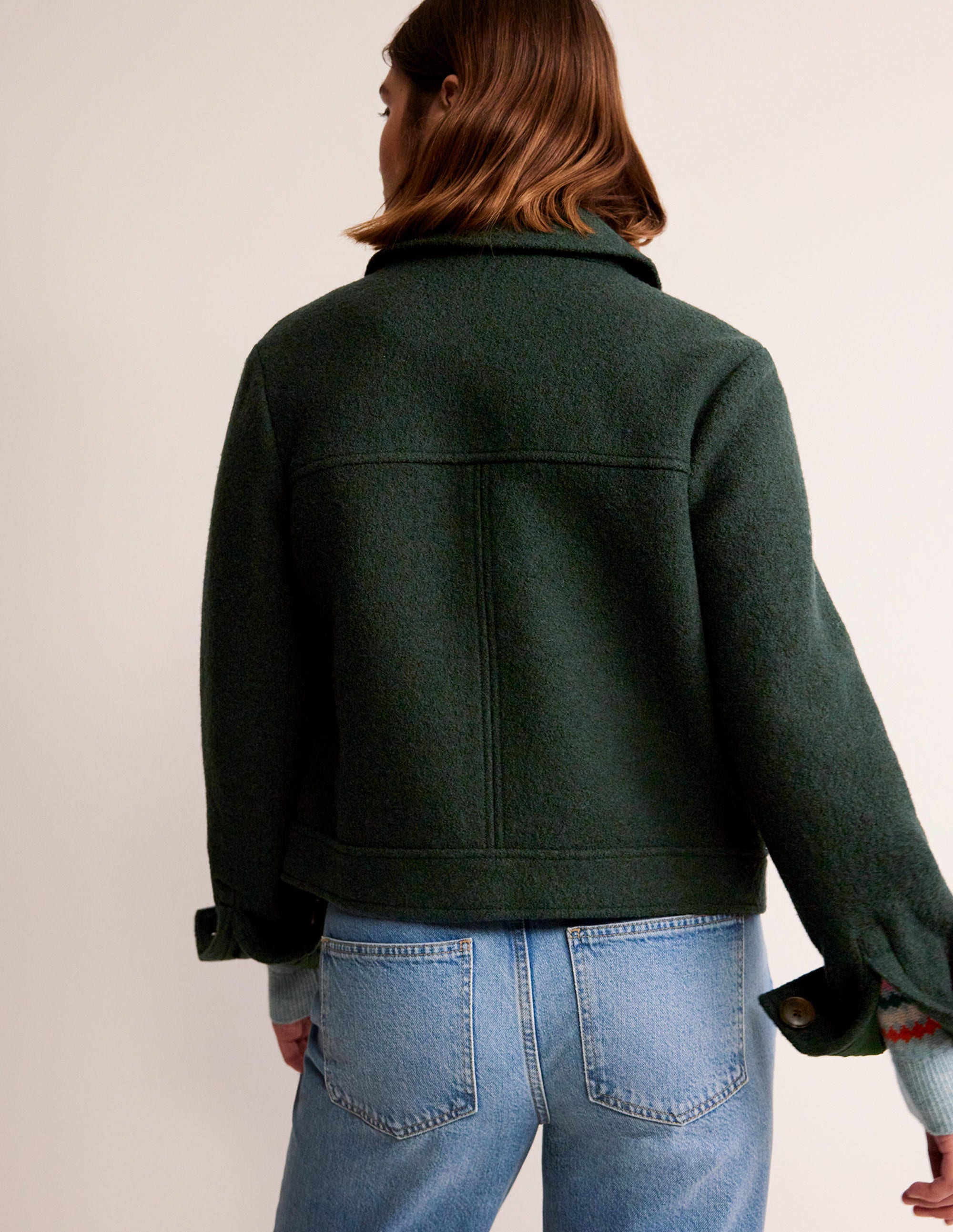 Veste en laine texturée à col-Vert - Image 3