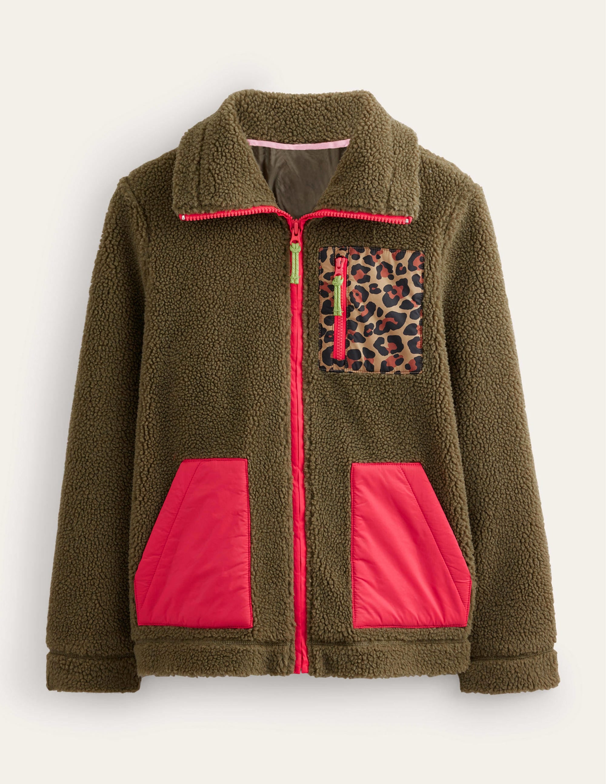 Borg-Jacke mit Trichterkragen-Meerjungfrau, Hibiskus, Seerose - Image 6