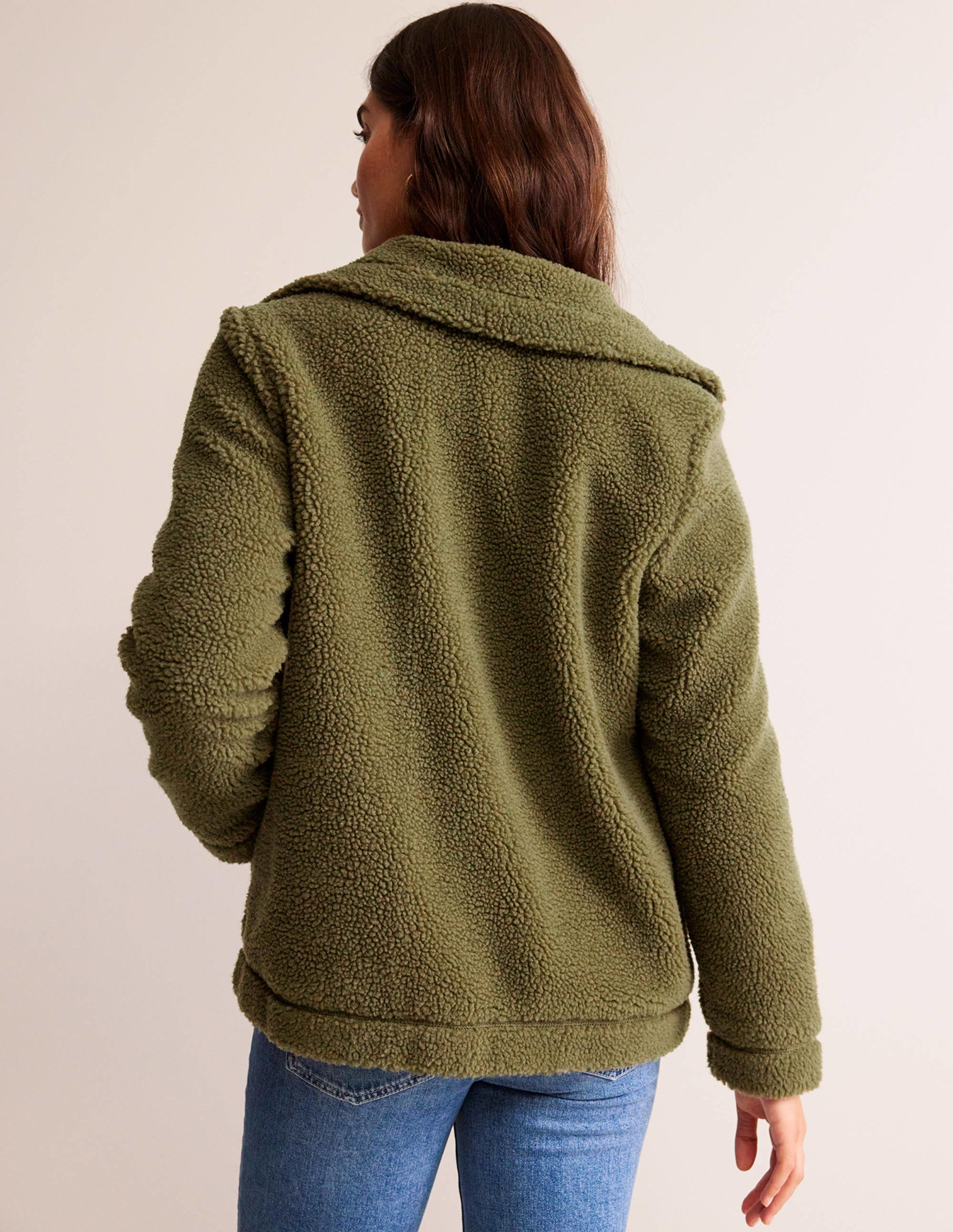 Borg-Jacke mit Trichterkragen-Meerjungfrau, Hibiskus, Seerose - Image 3