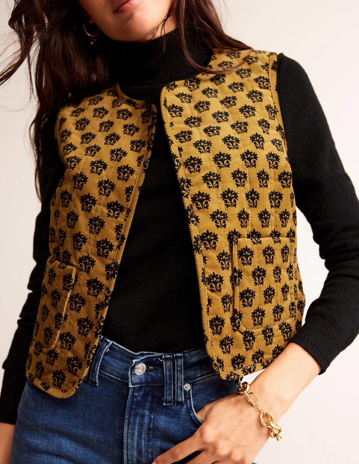Cord-Weste-Goldoliv, Lilie - Image 2