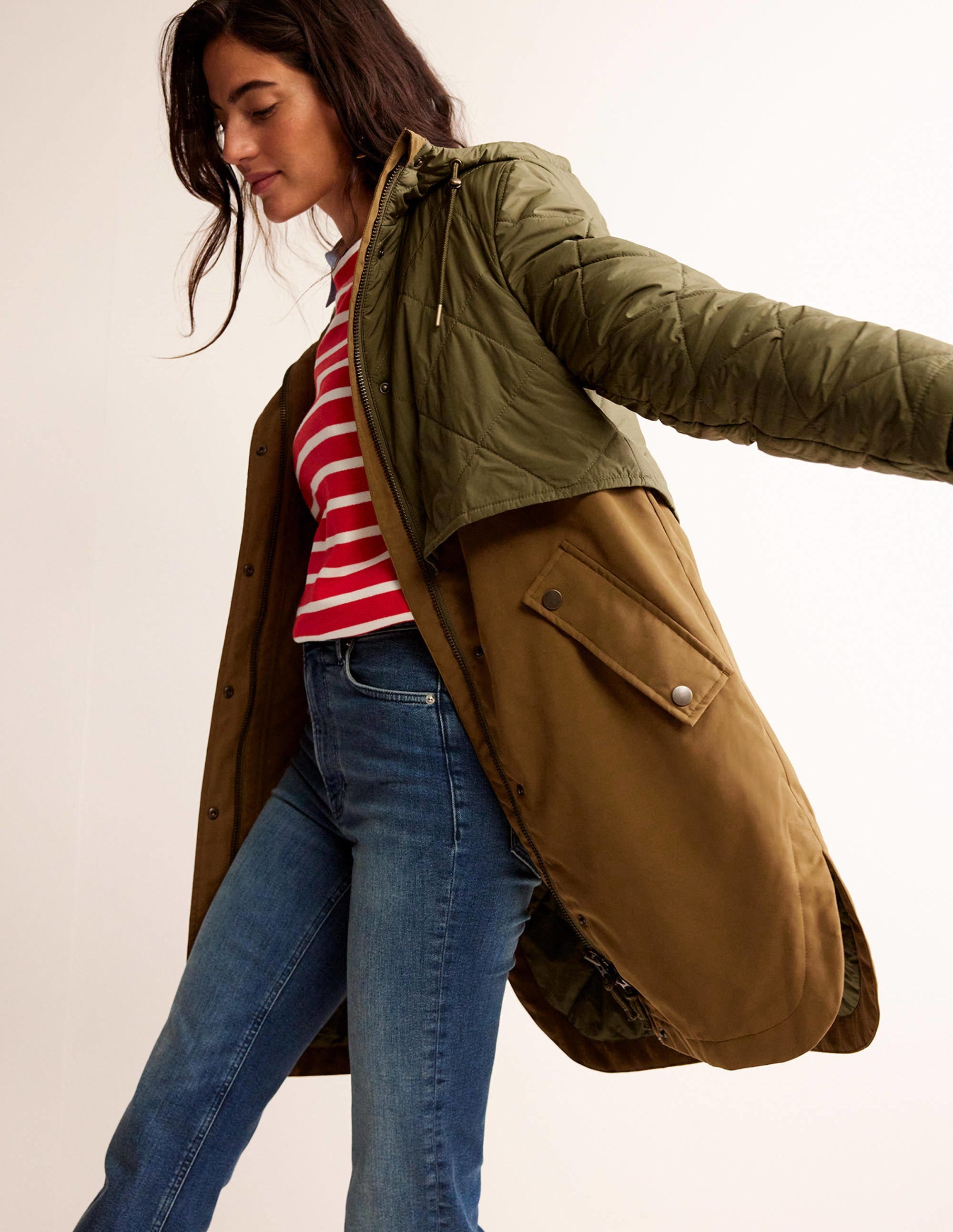 Parka matelassée-Kaki - Image 1