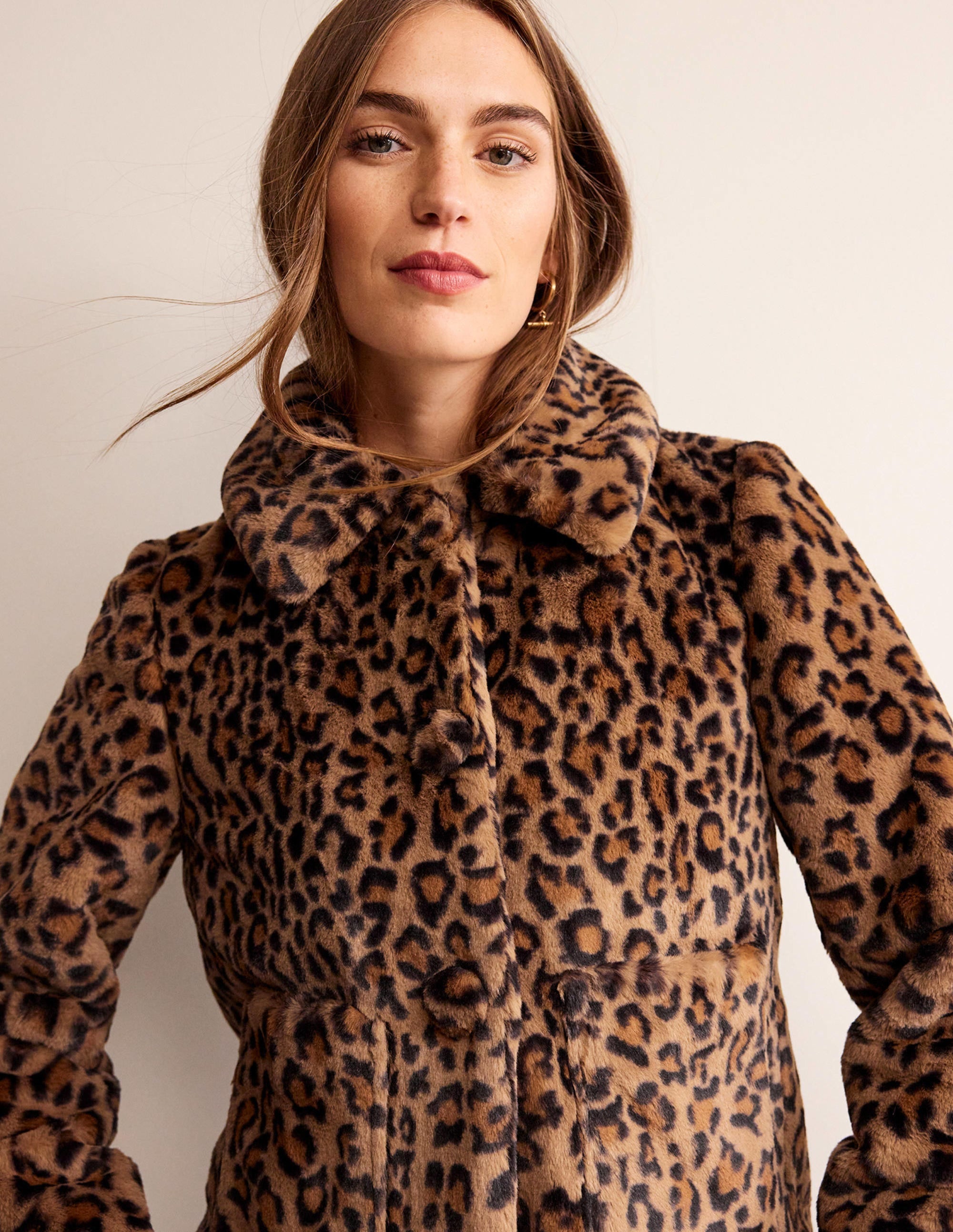 Manteau York en fourrure synthétique-Léopard - Image 1