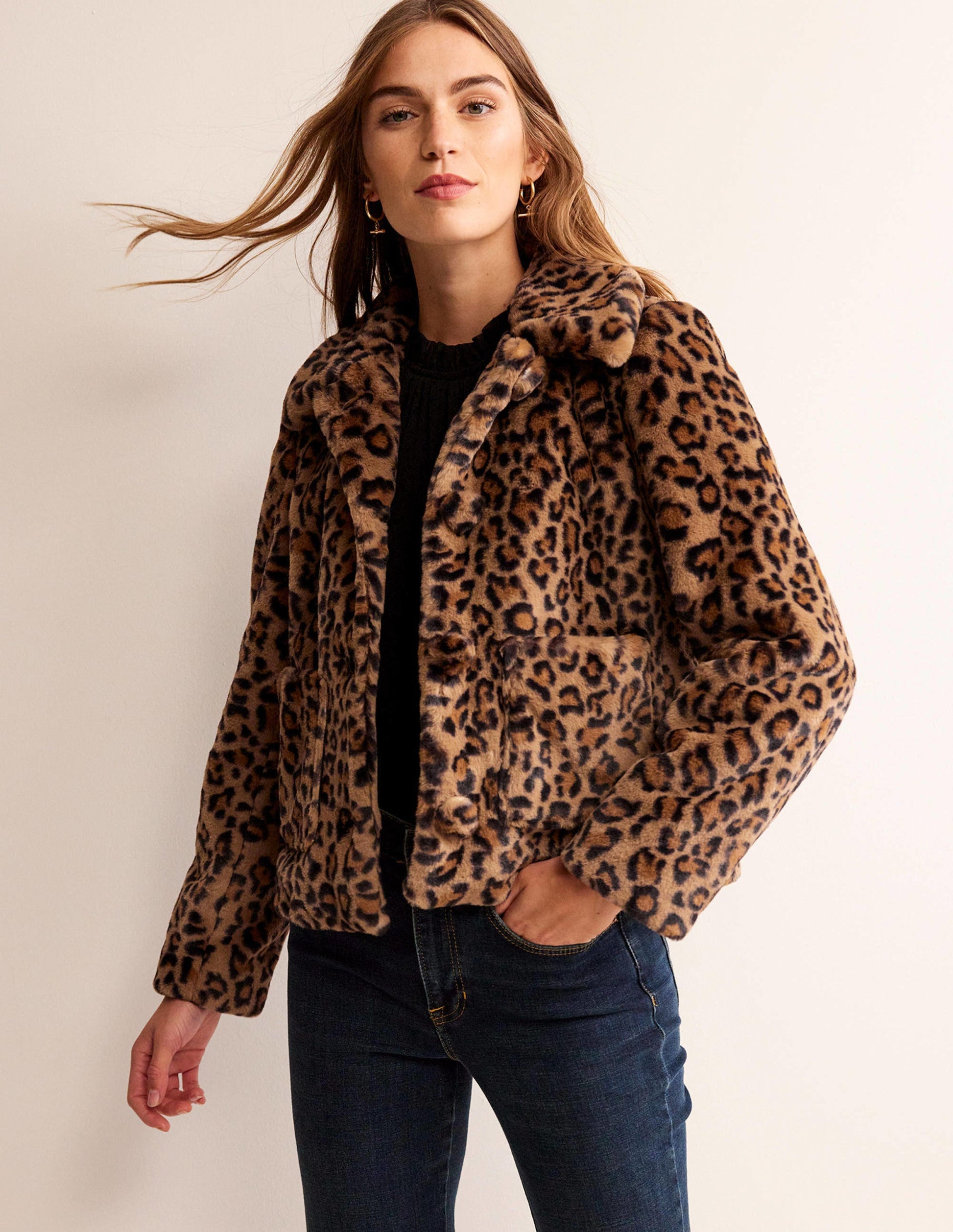 Manteau York en fourrure synthétique-Léopard-2