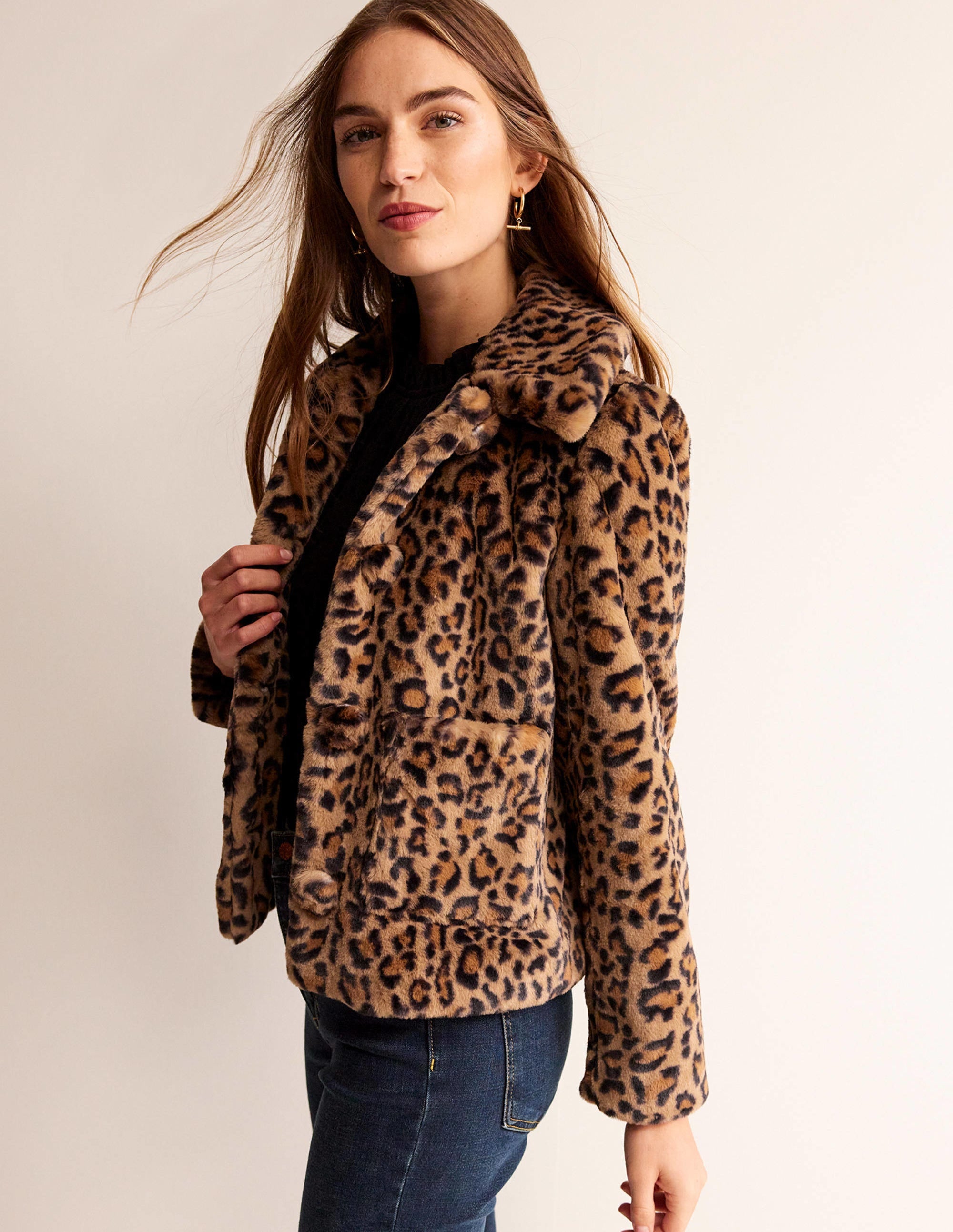 Manteau York en fourrure synthétique-Léopard - Image 4