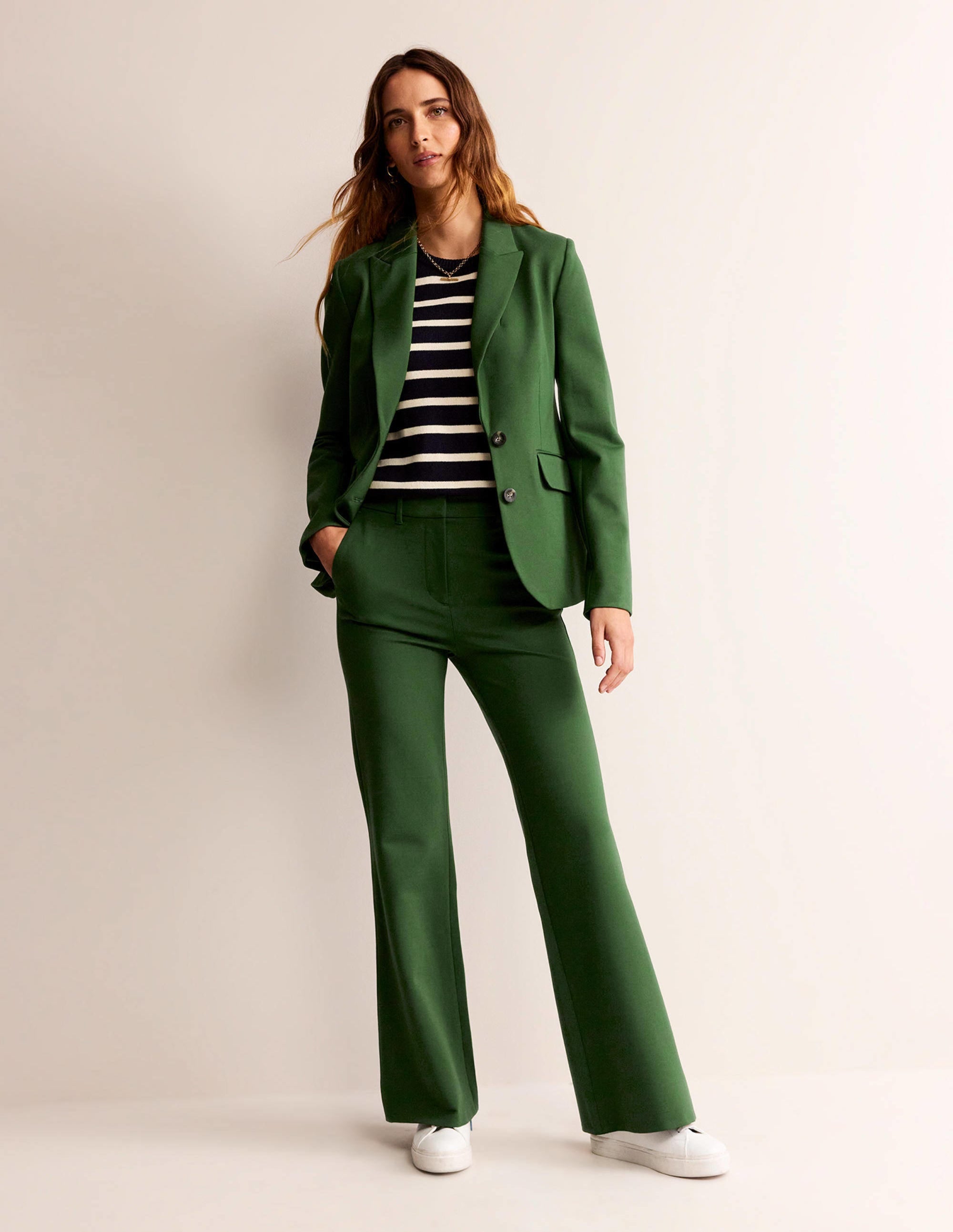 Blazer Marylebone en point de Rome-Vert hivernal - Image 4
