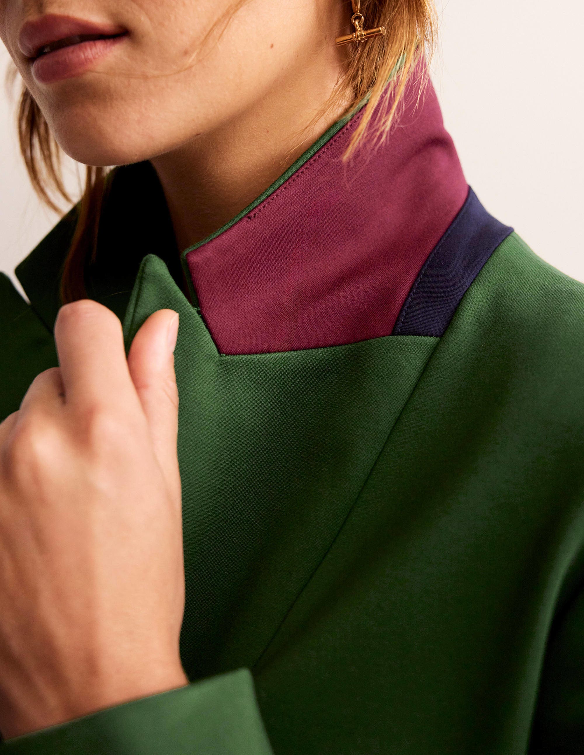 Blazer Marylebone en point de Rome-Vert hivernal - Image 5