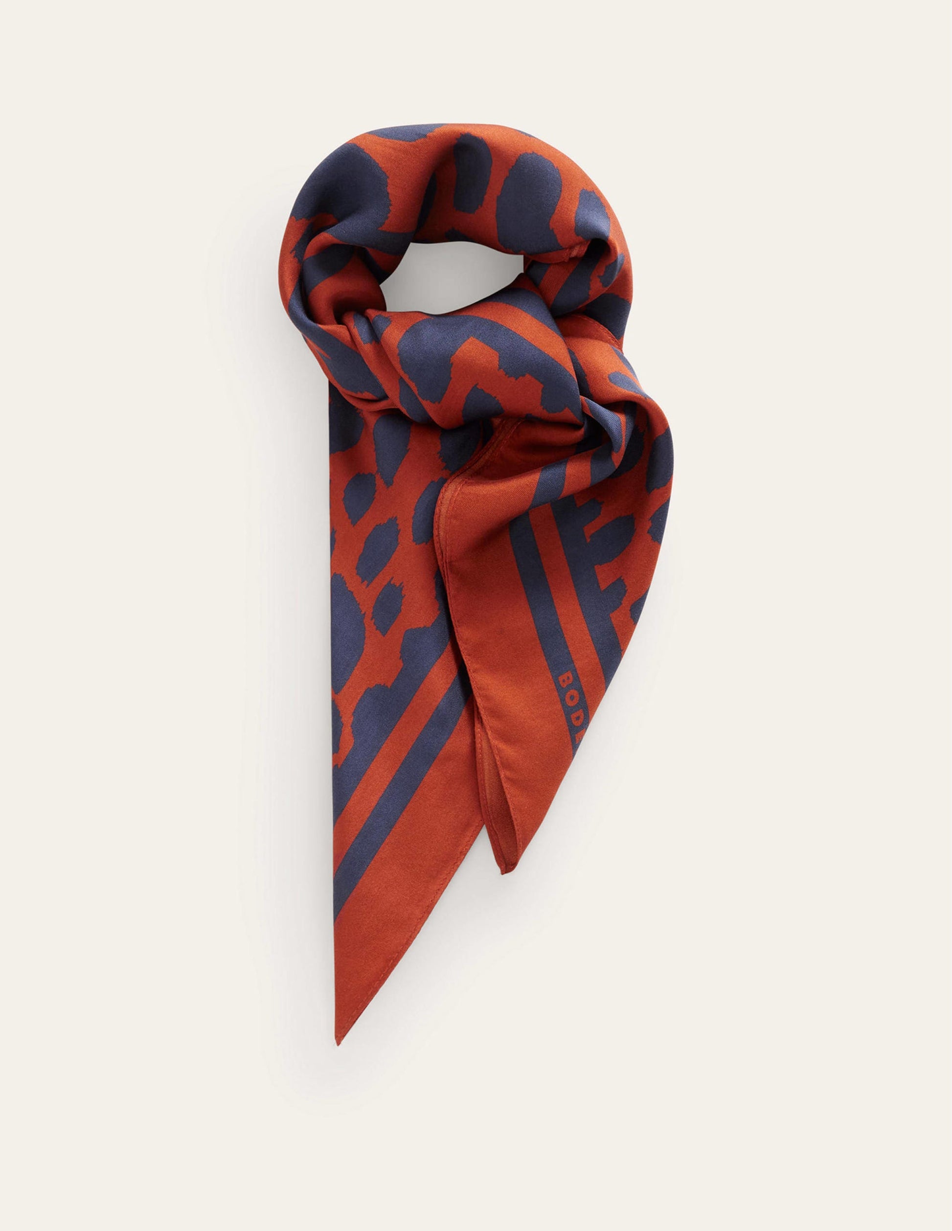 Foulard carré Elisabeth en soie-Motif animal-4