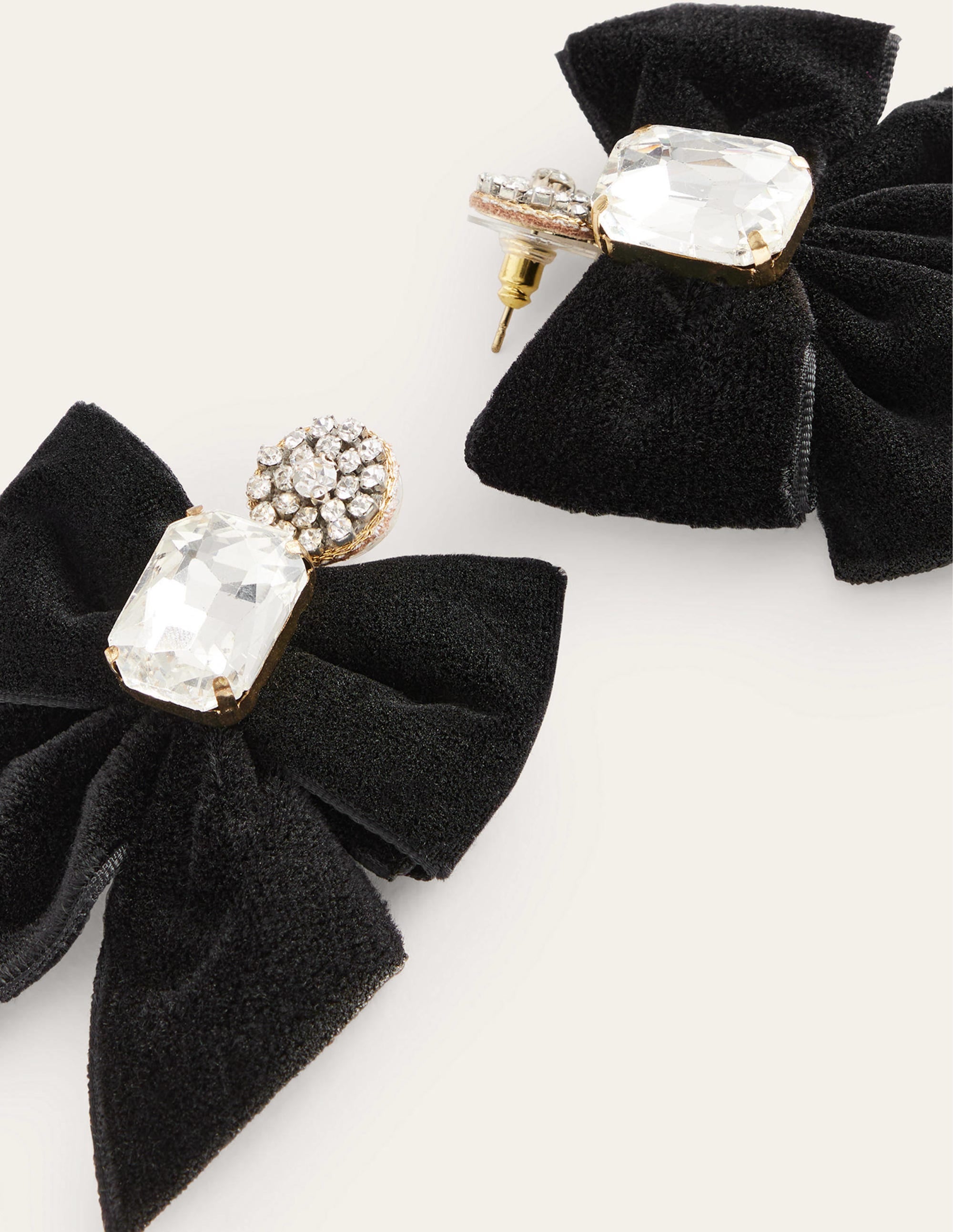 Boucles d'oreilles de fête à nœud-Noir - Image 3