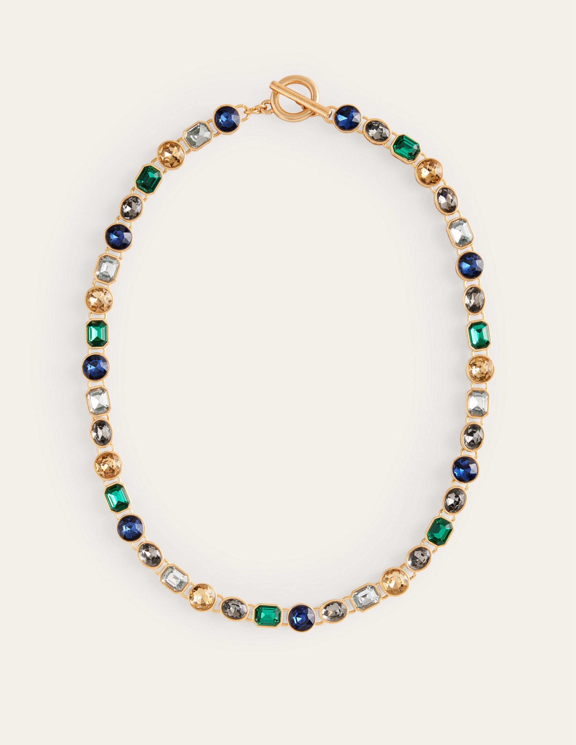 Jewelled Necklace-Blue Multi - Image 2