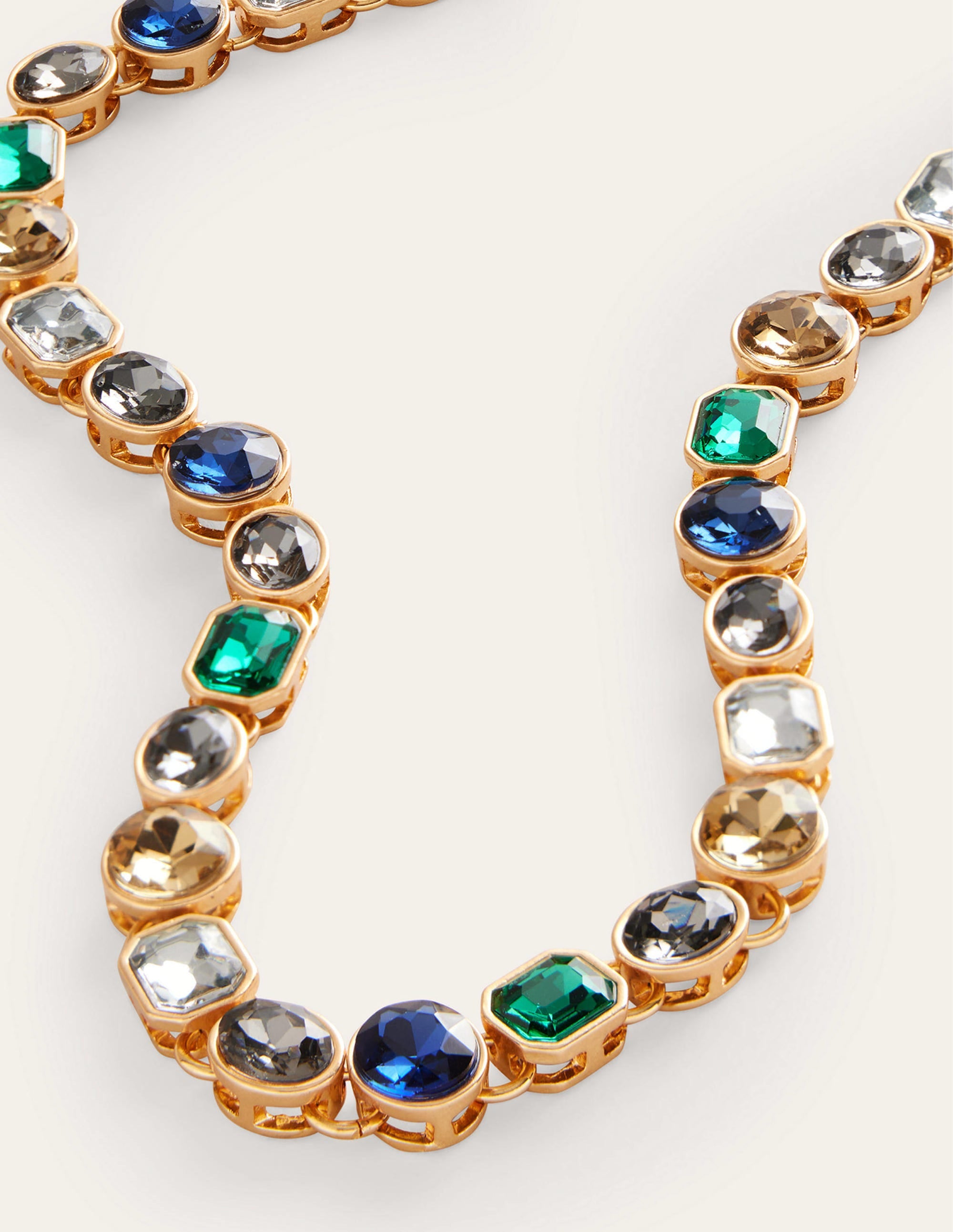 Jewelled Necklace-Blue Multi - Image 3