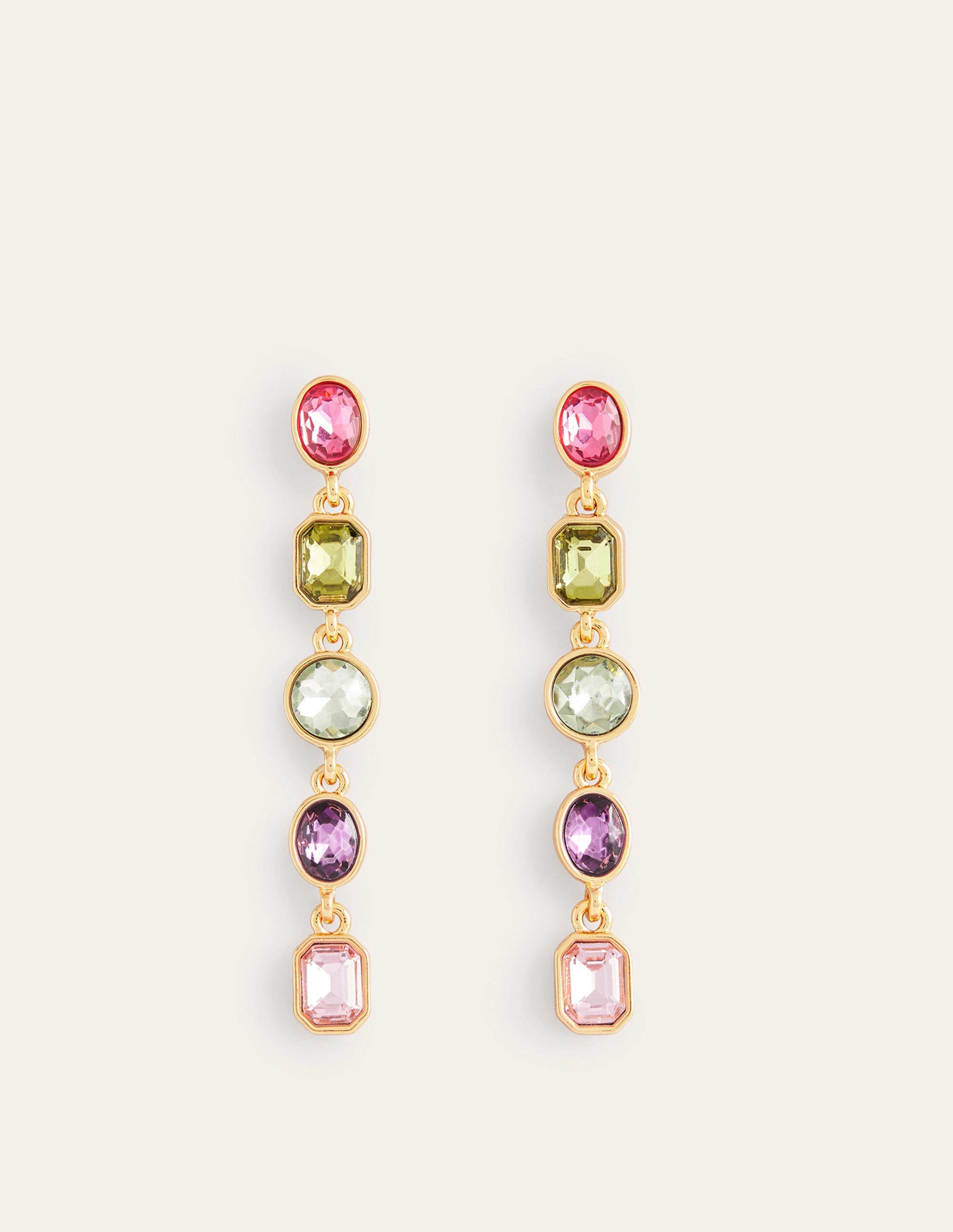 Pendants d'oreilles ornementés-Multi rose-2