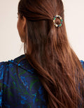 Haarspangen mit Schmucksteinen-Bunt Blau