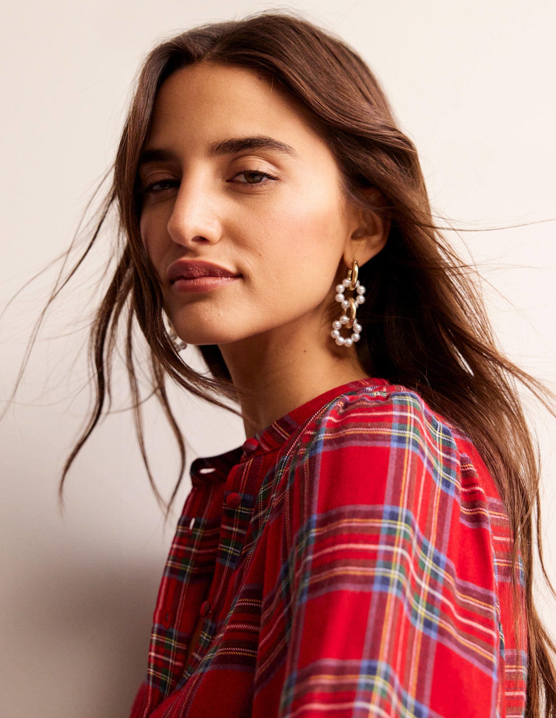 Boucles d'oreilles avec maillons en perles-Perle-1