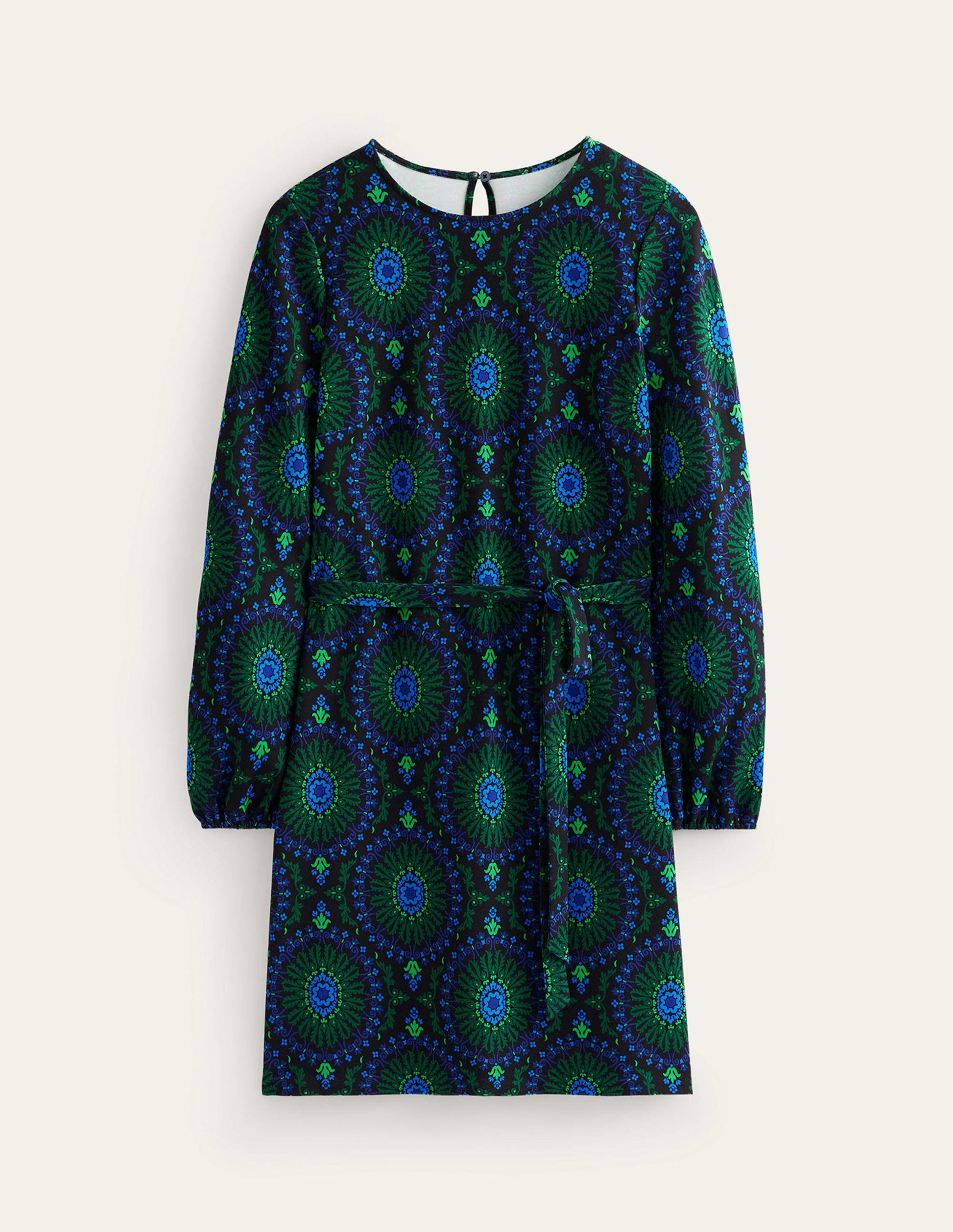 Robe droite Violet en point de Rome-Noir, motif Artizian Geo-6