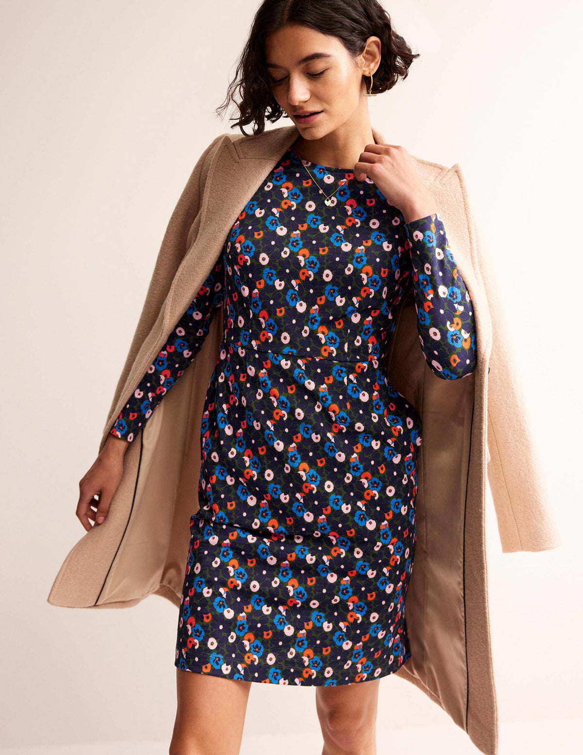 Penelope Jersey-Kleid-Wintermoos, Bloomsbury Pop - Image 1
