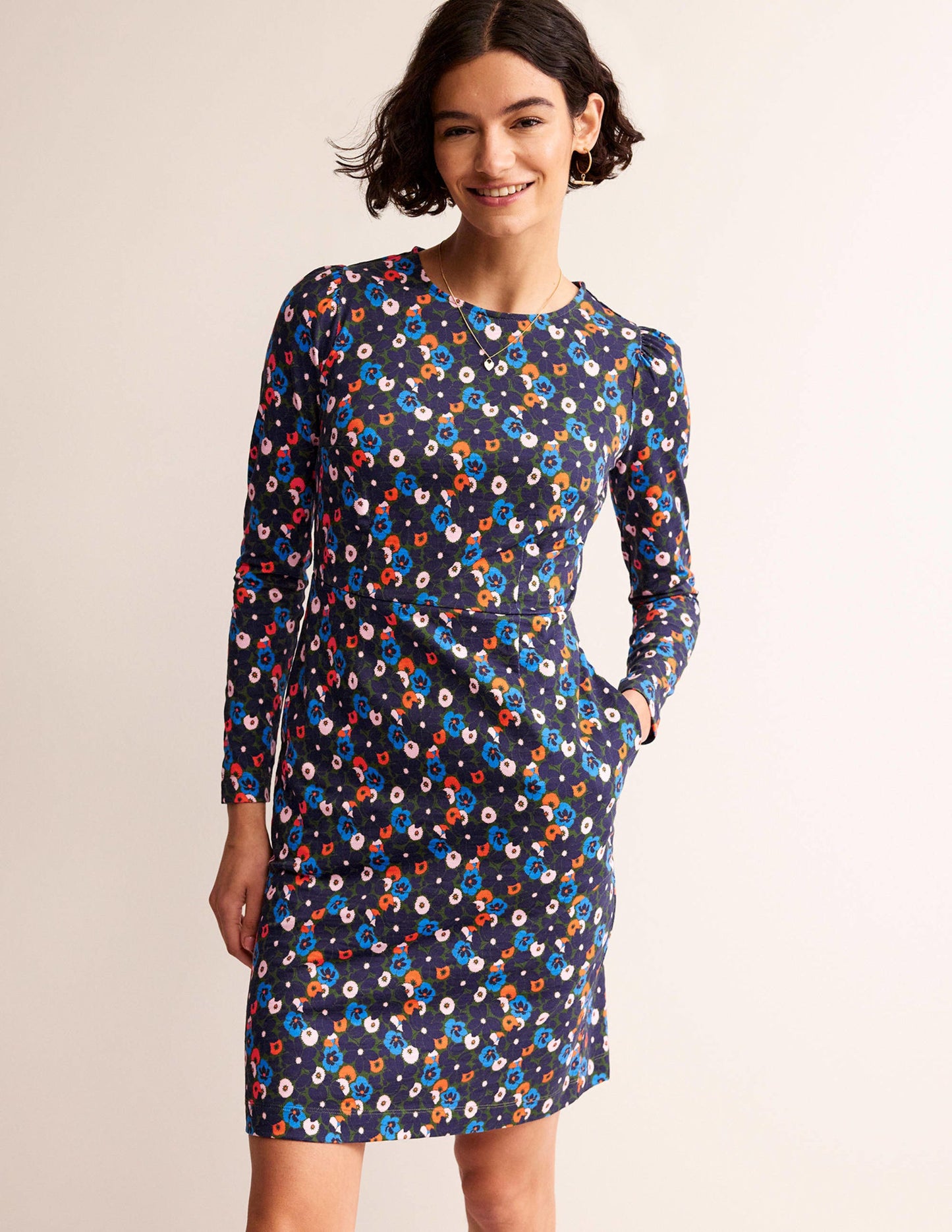 Penelope Jersey-Kleid-Wintermoos, Bloomsbury Pop